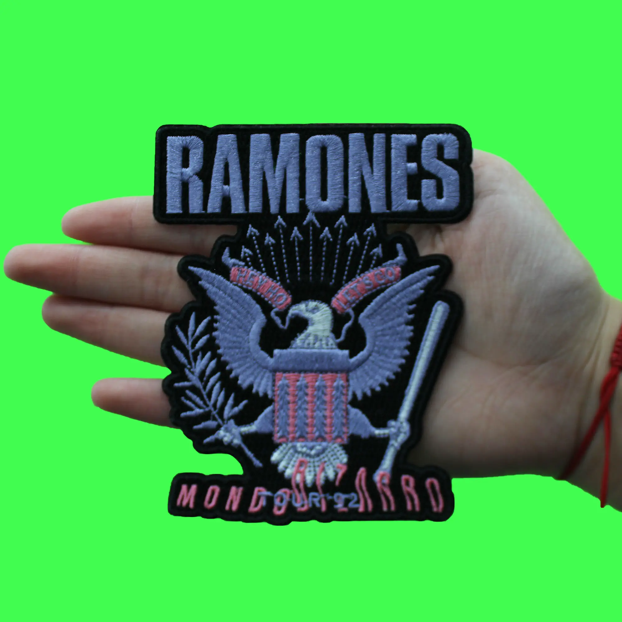 The Ramones Mondo Bizzaro Patch Punk Rock Band Embroidered Iron On - Image 2