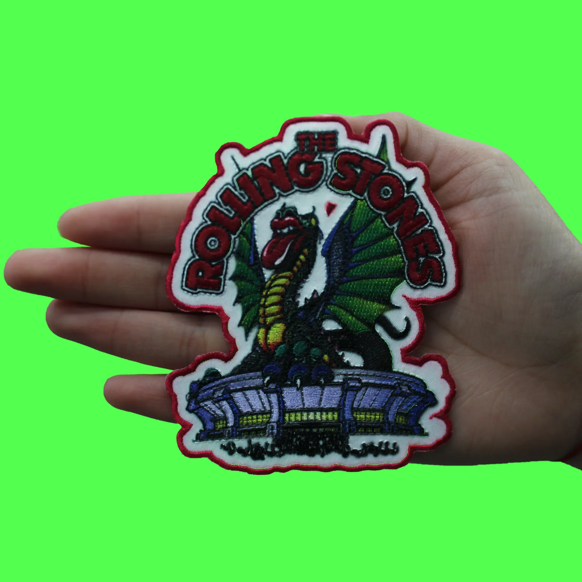 The Rolling Stones Dragon Cut-Out Patch Rock Folk Band Embroidery Iron On - Image 2