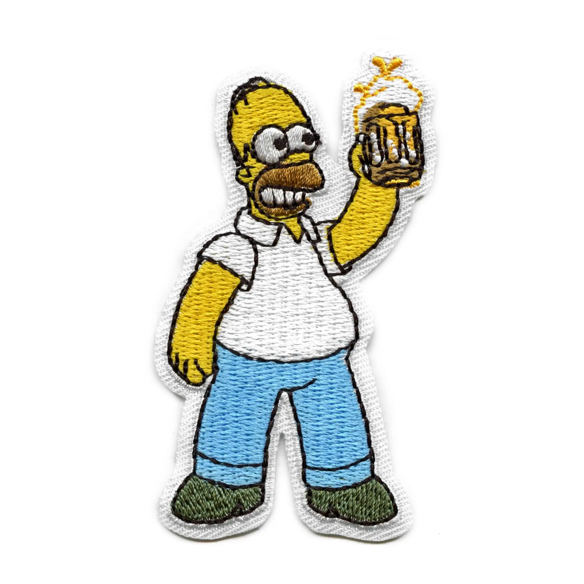 The Simpsons Patch Homer Beer In Hand Embroidered Iron On - Image 2