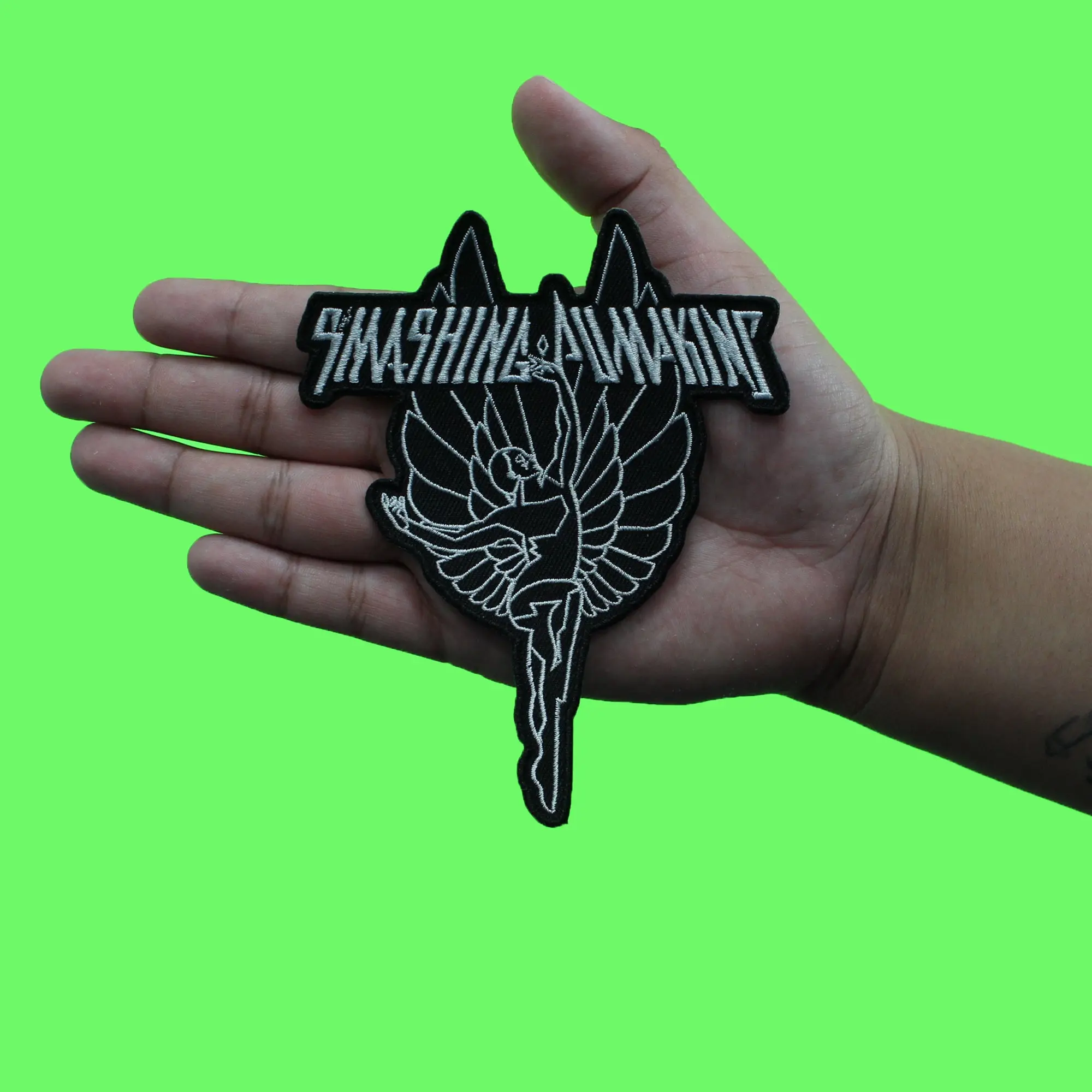 The Smashing Pumpkins Shiny Angel Patch Chicago Rock Band Embroidered Iron On - Image 2