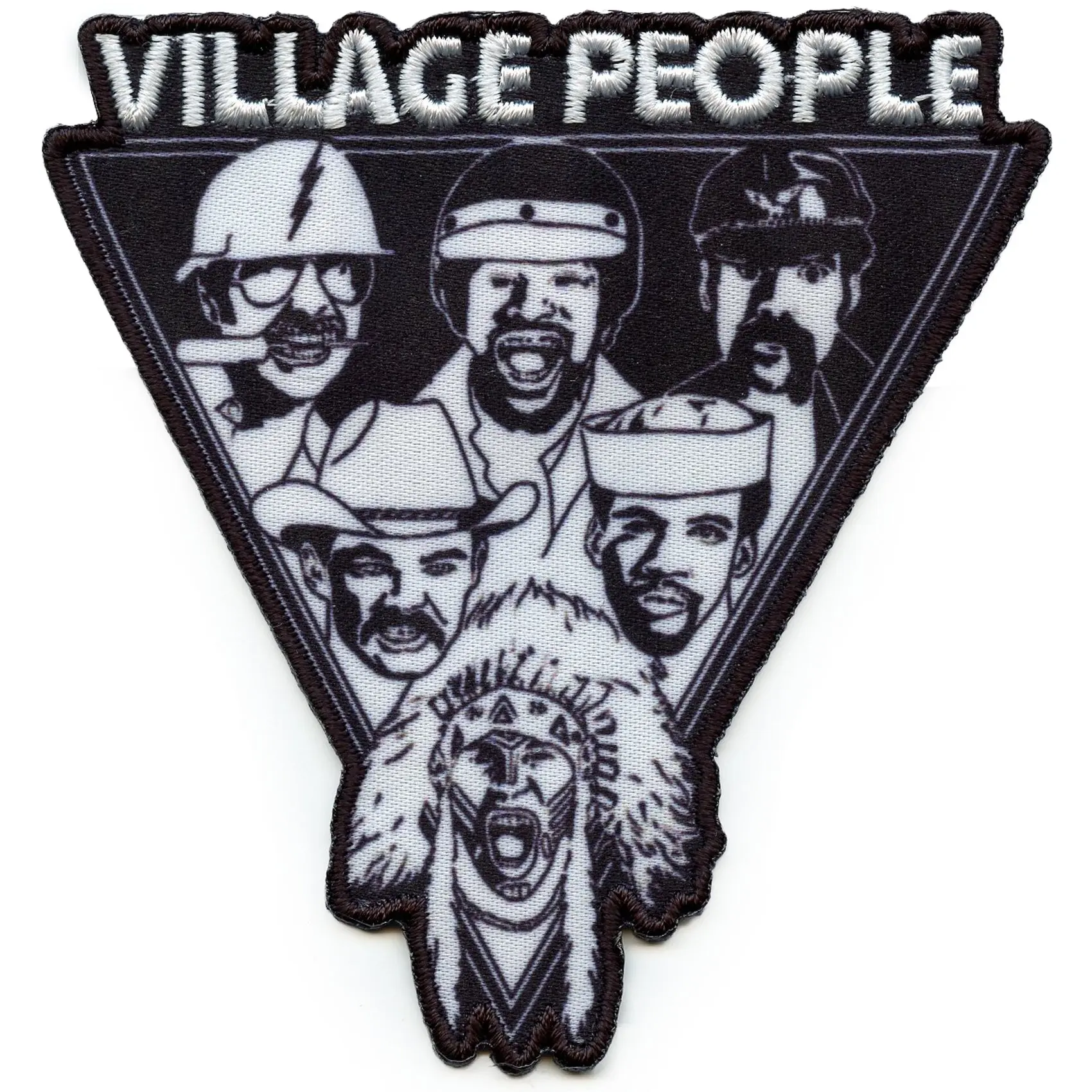 The Village People Patch Band Triangle Logo Sublimated Embroidered Iron On