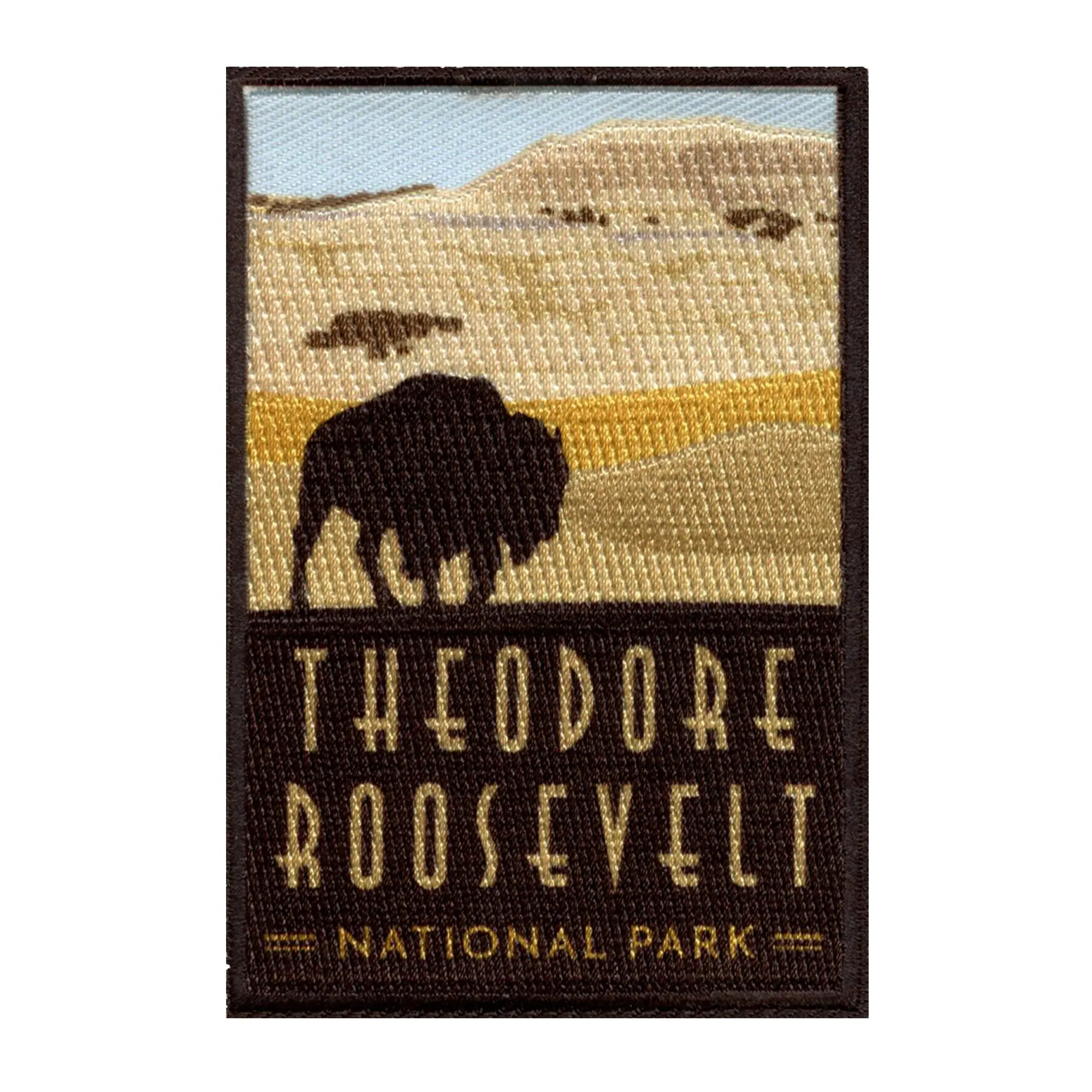 Theodore Roosevelt National Park Patch North Dakota Travel Bison Sublimated Iron On
