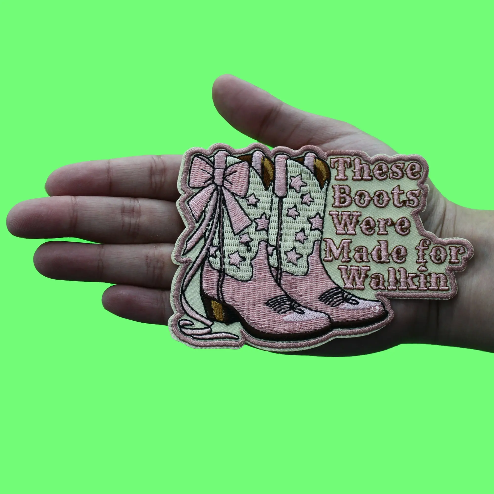 Boots Were Made For Walkin Patch Western Country Music Embroidered Iron On - Image 2
