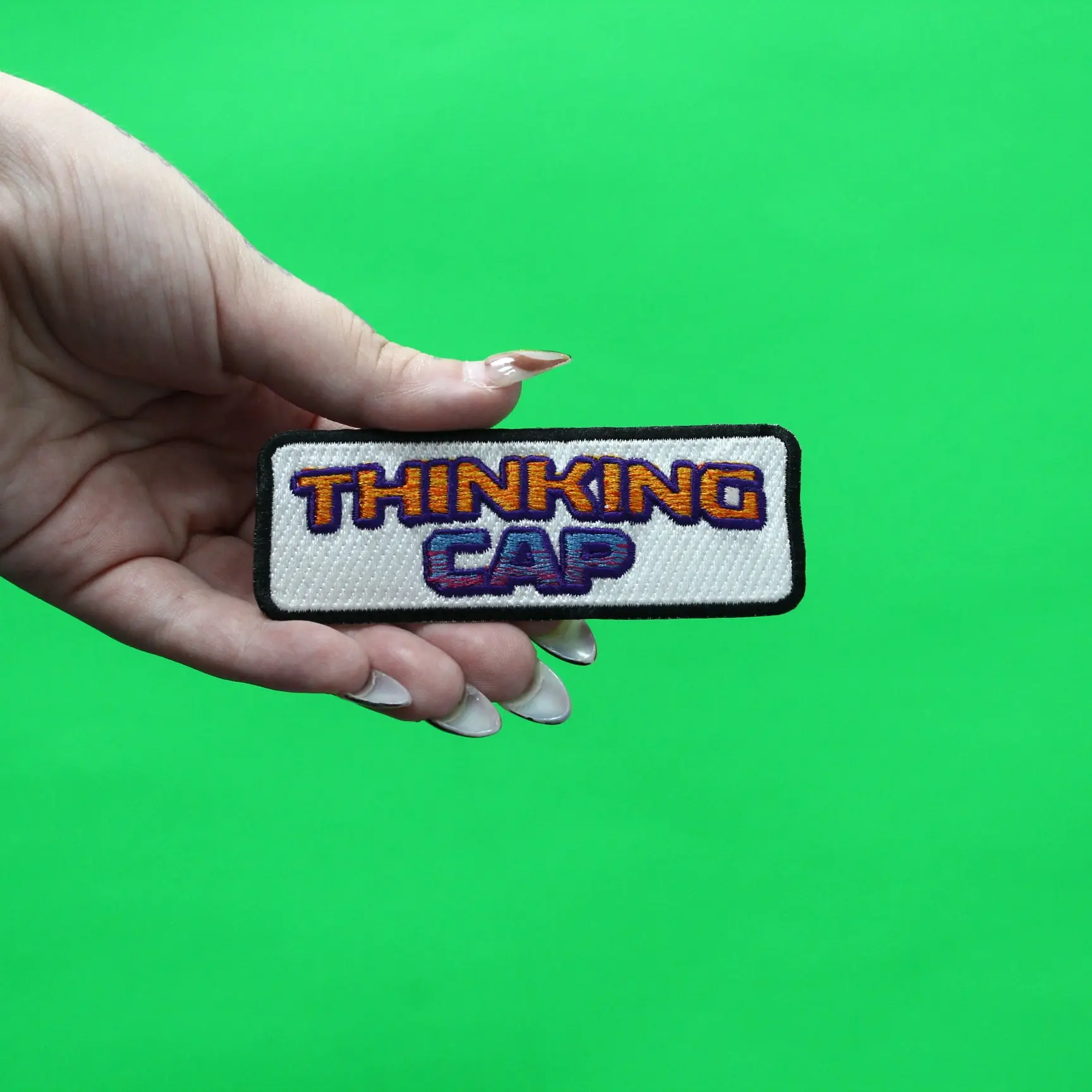 Thinking Cap Patch Strange Travel Television Embroidered Iron On - Image 2
