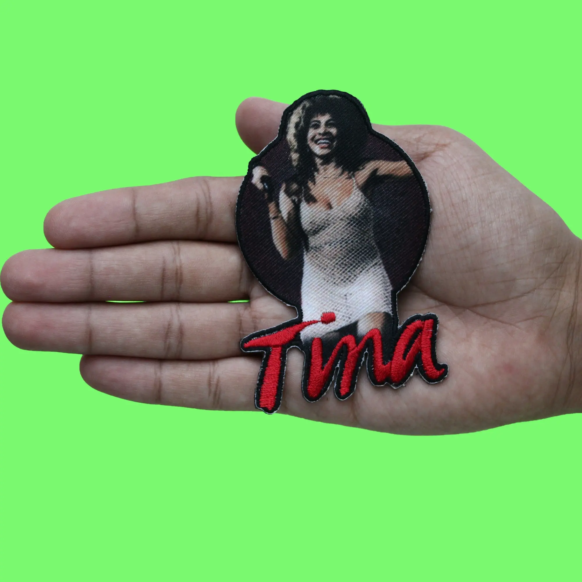 Tina Turner Live Patch Performance Fishnet Dress Sublimated Embroidery Iron On - Image 2