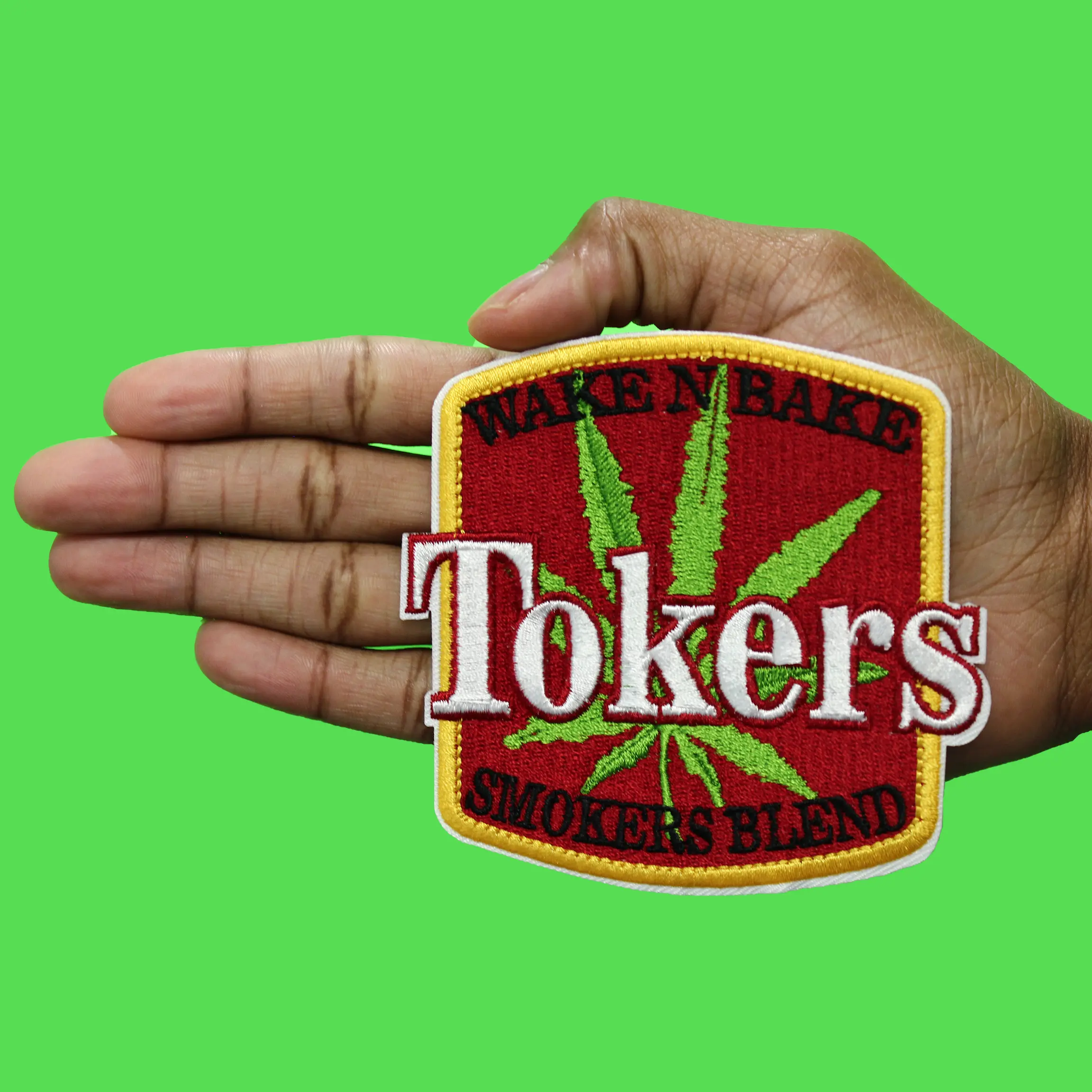 Tokers Smoker Blend Patch Wake N Bake Embroidered Iron On - Image 2