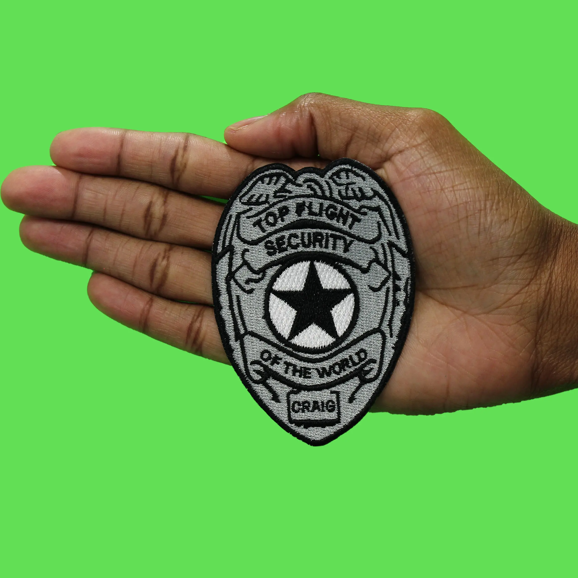 Top Flight Security Of The World Patch Craig Guard Badge Embroidered Iron On - Image 2