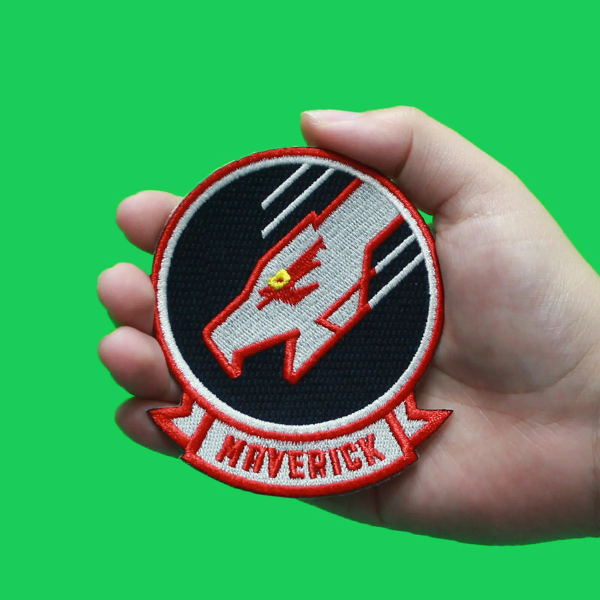 Top Gun Maverick Badge Patch Classic Pilot Falcon Embroidered Iron On - Image 2