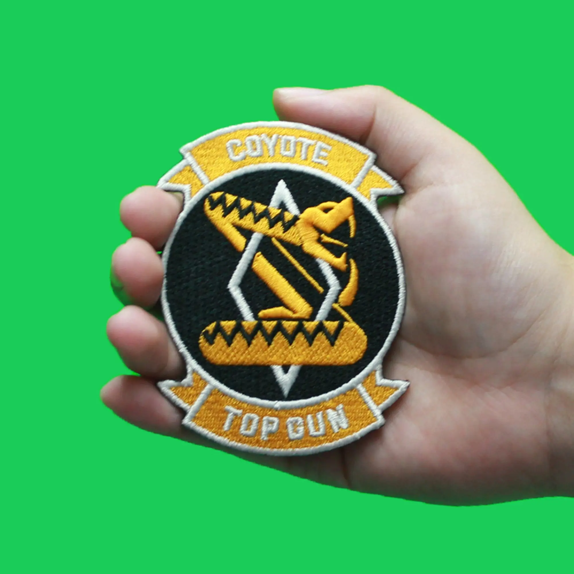 Top Gun Maverick Coyote Badge Patch Classic Pilot Snake Embroidered Iron On - Image 2