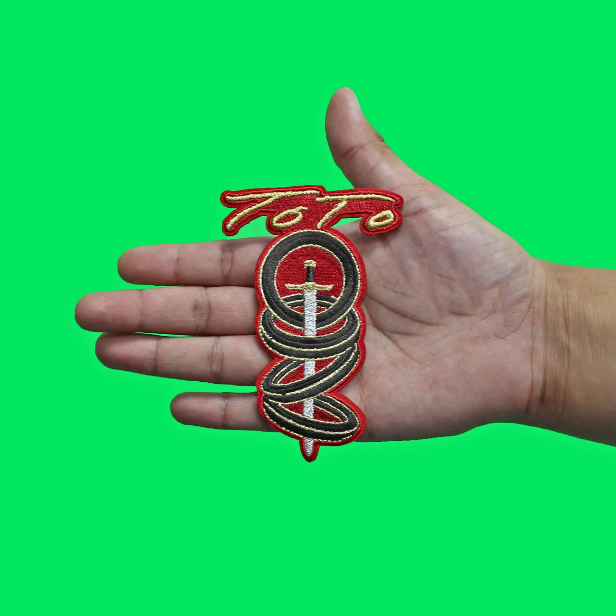 Toto Africa Album Art Patch Pop Rock Band Embroidered Iron On - Image 2