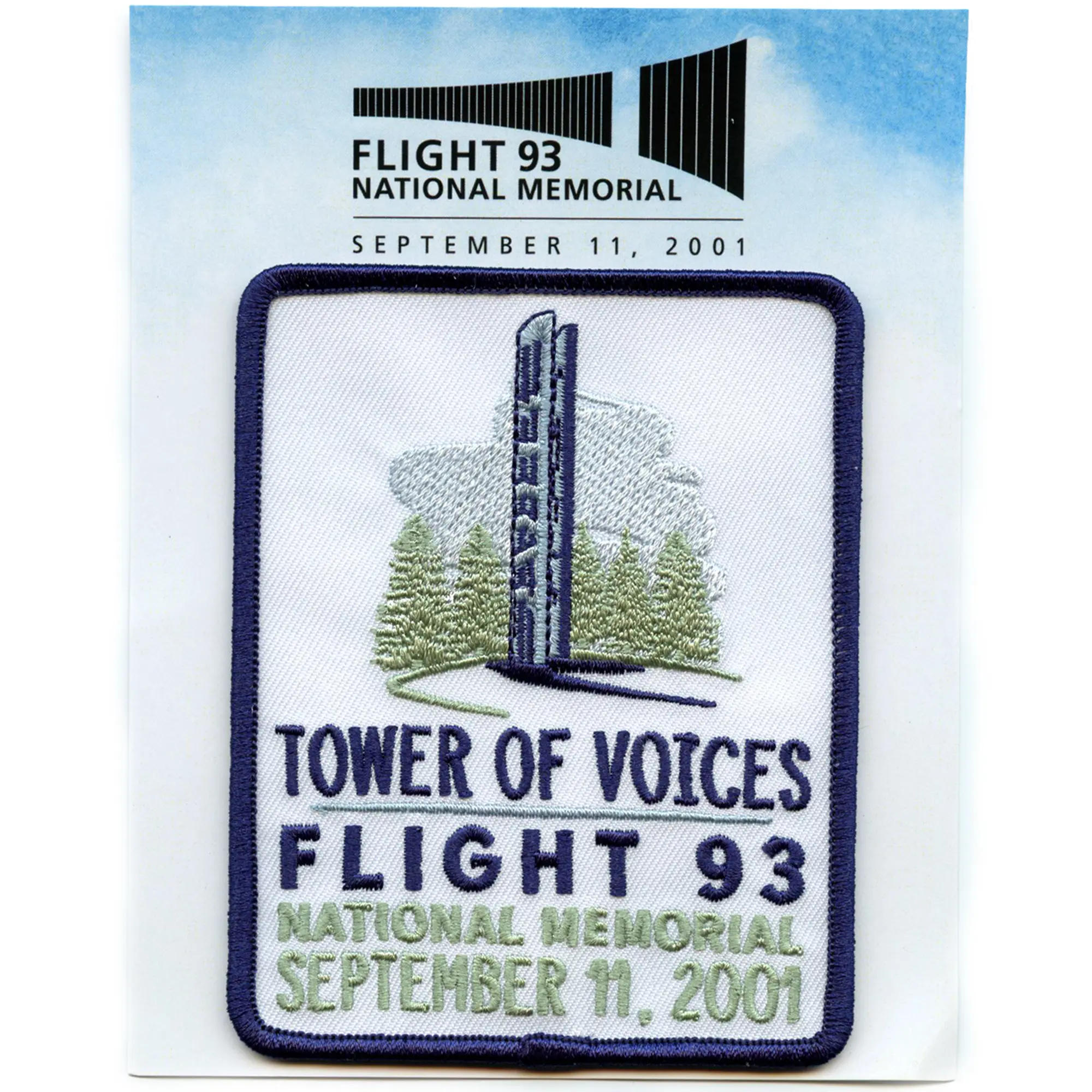 Tower Of Voices Flight 93 Patch National Memorial Monument Embroidered Iron On - Image 2