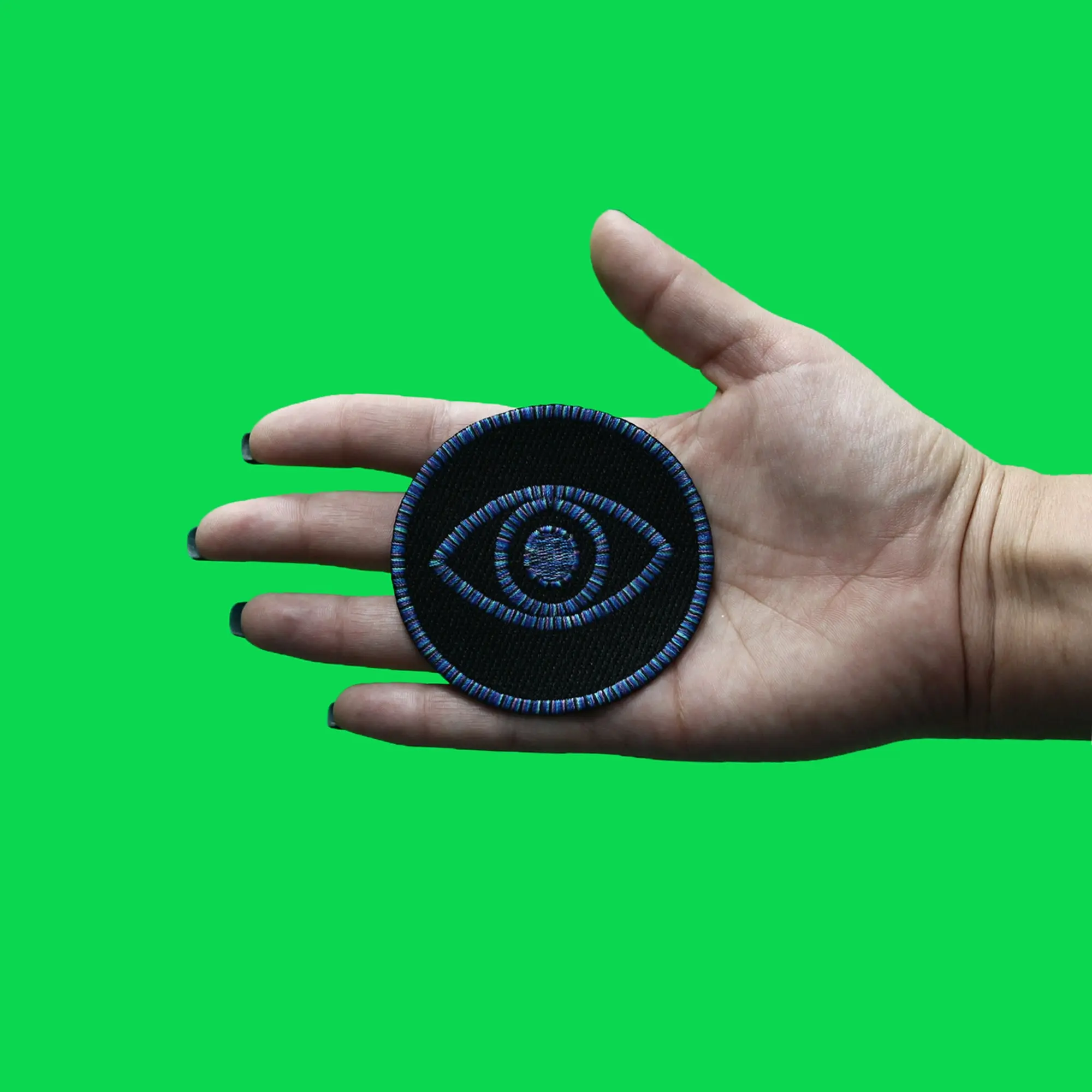 Trippy Mystic Eye Round Patch Magical Enchanted Spellbound Embroidered Iron On - Image 2