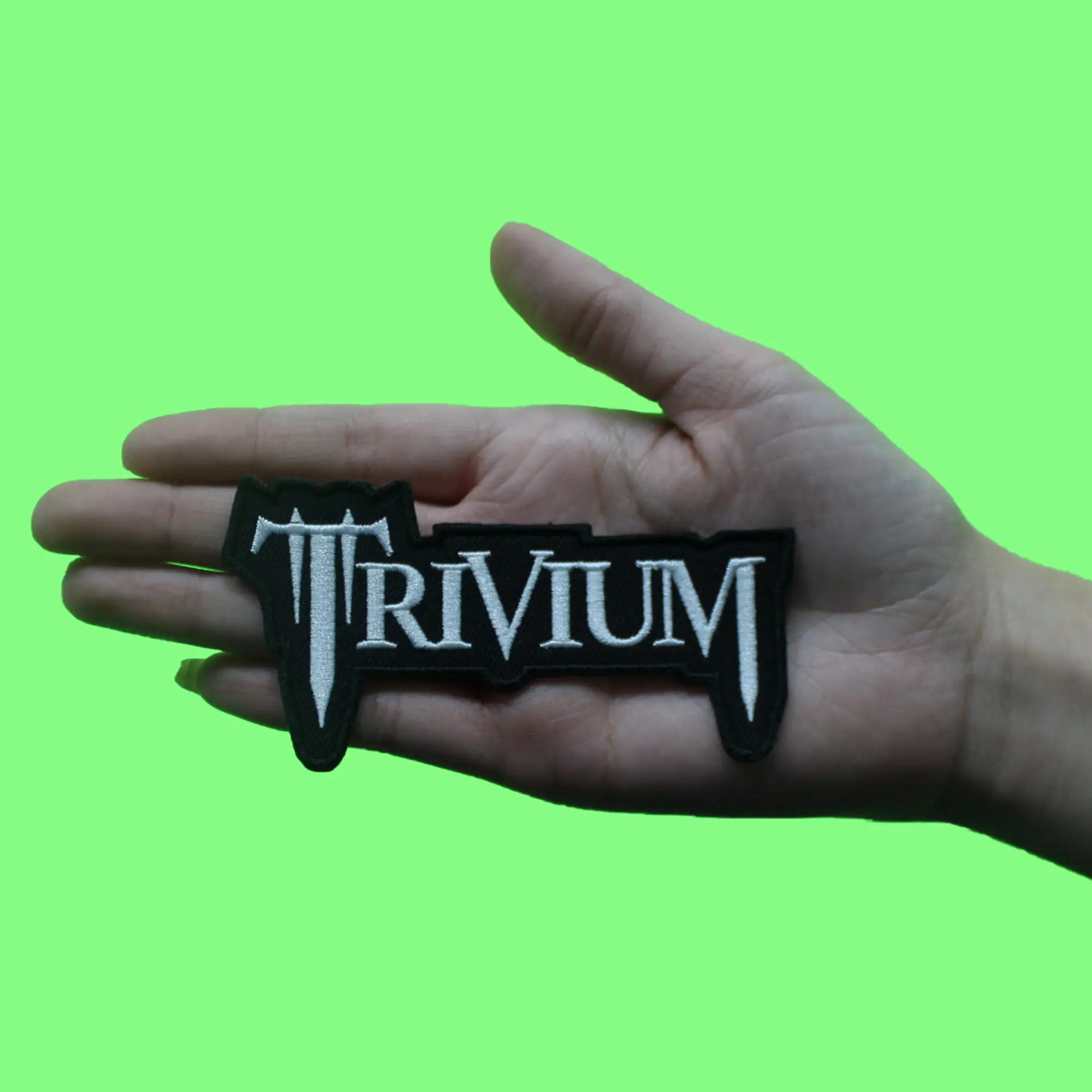 Trivium Classic Logo Patch Metal Rock Band Embroidered Iron On - Image 2