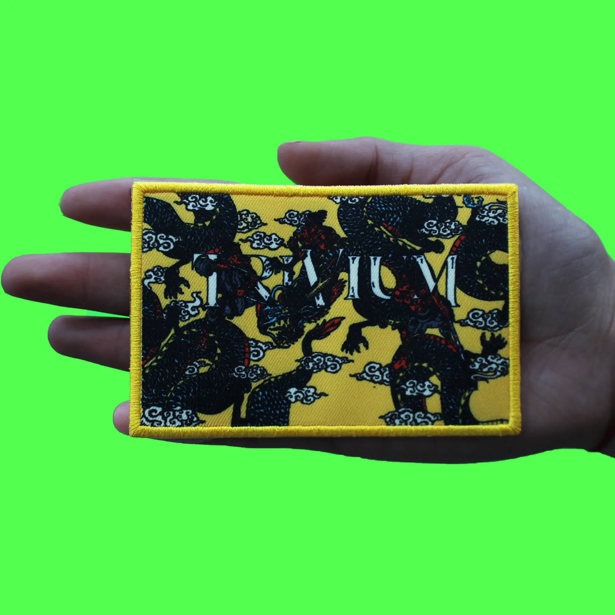 Trivium Dragons Band Patch Yellow Heavy Metal Sublimated Embroidery Iron On - Image 2