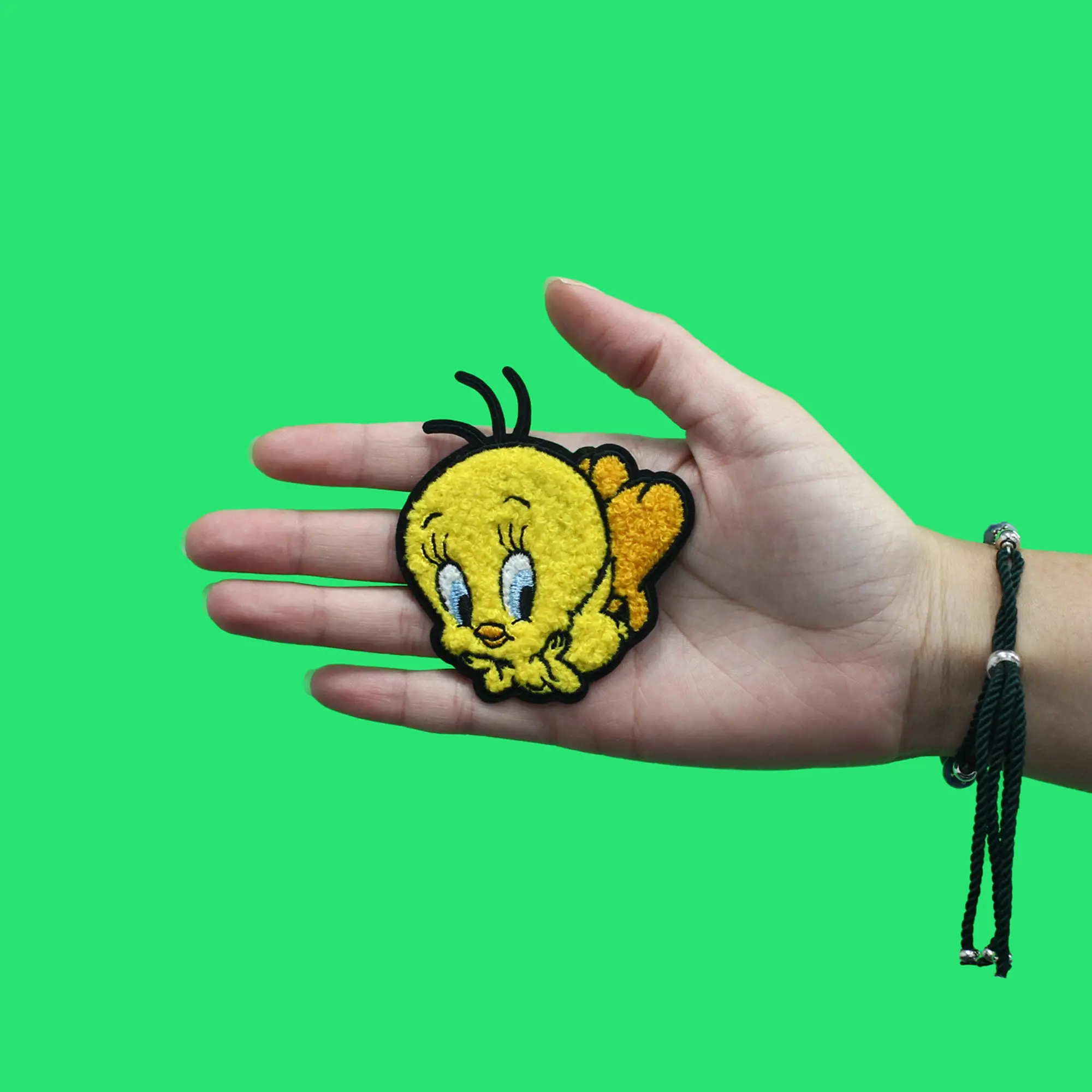 Tweety Laying Down Patch Looney Tunes Cartoons Chenille Iron On - Image 3