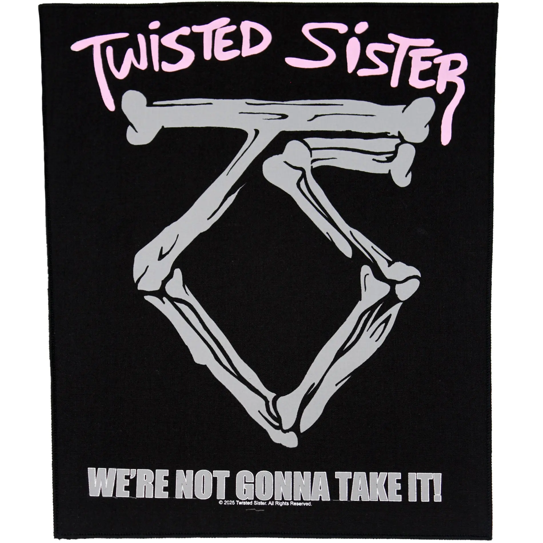 Twisted Sister Patch We're Not Gonna Take It Rock Band Album XL DTG Printed
