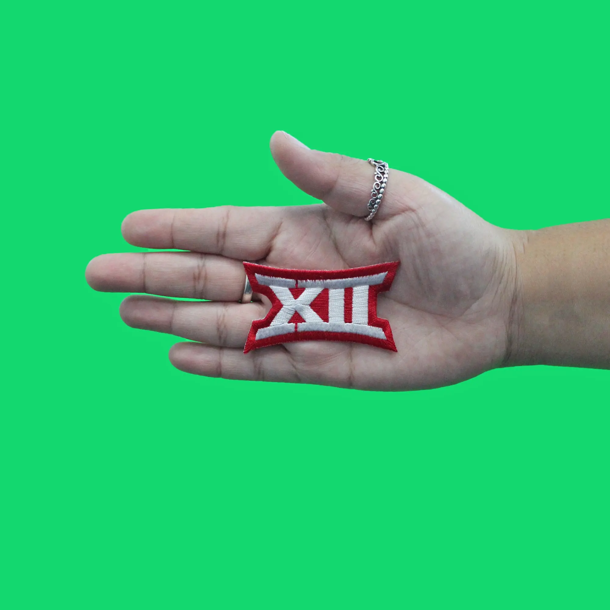 University of Houston Cougars Big 12 XII Conference White Red Jersey Uniform Patch - Image 3