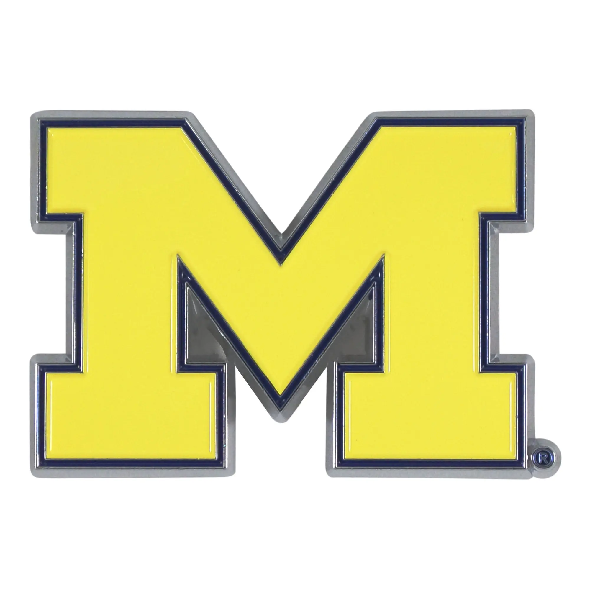 University of Michigan Wolverines Solid Metal Color Emblem