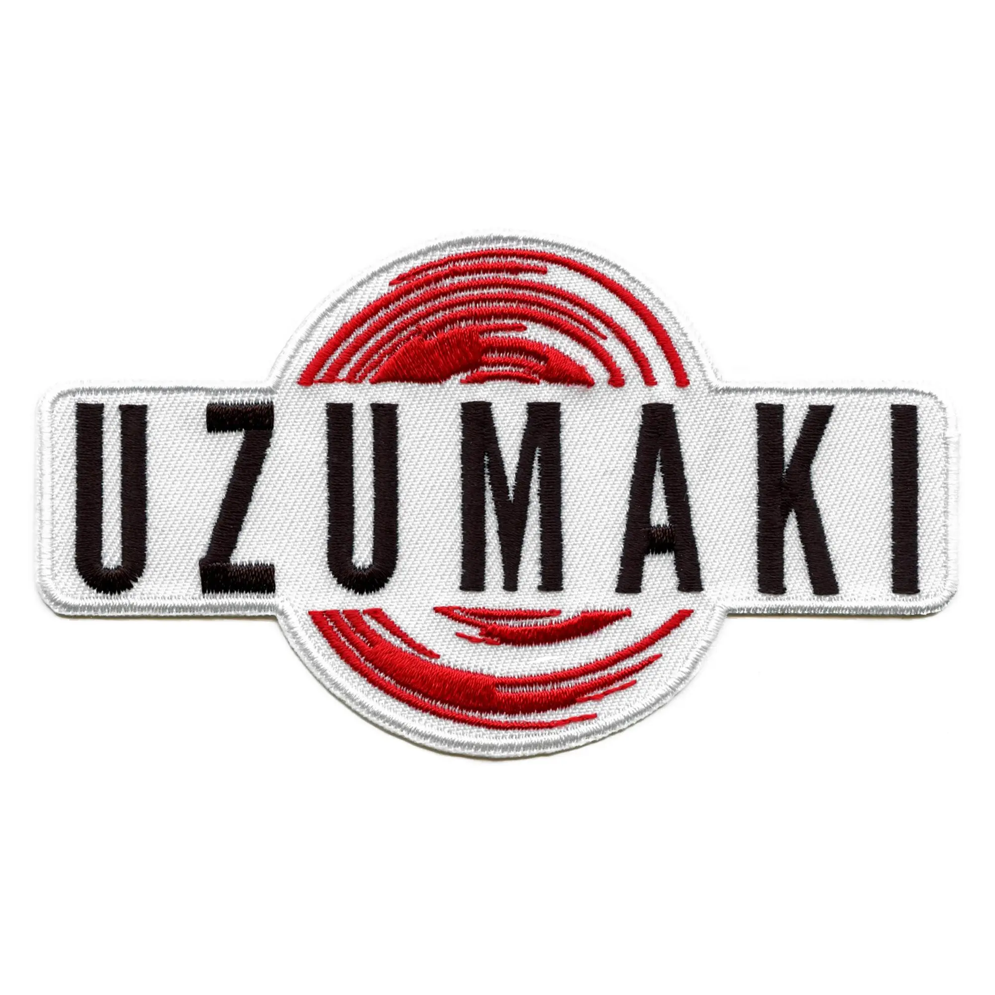 Uzumaki Logo Patch Red Spiral Embroidered Iron On