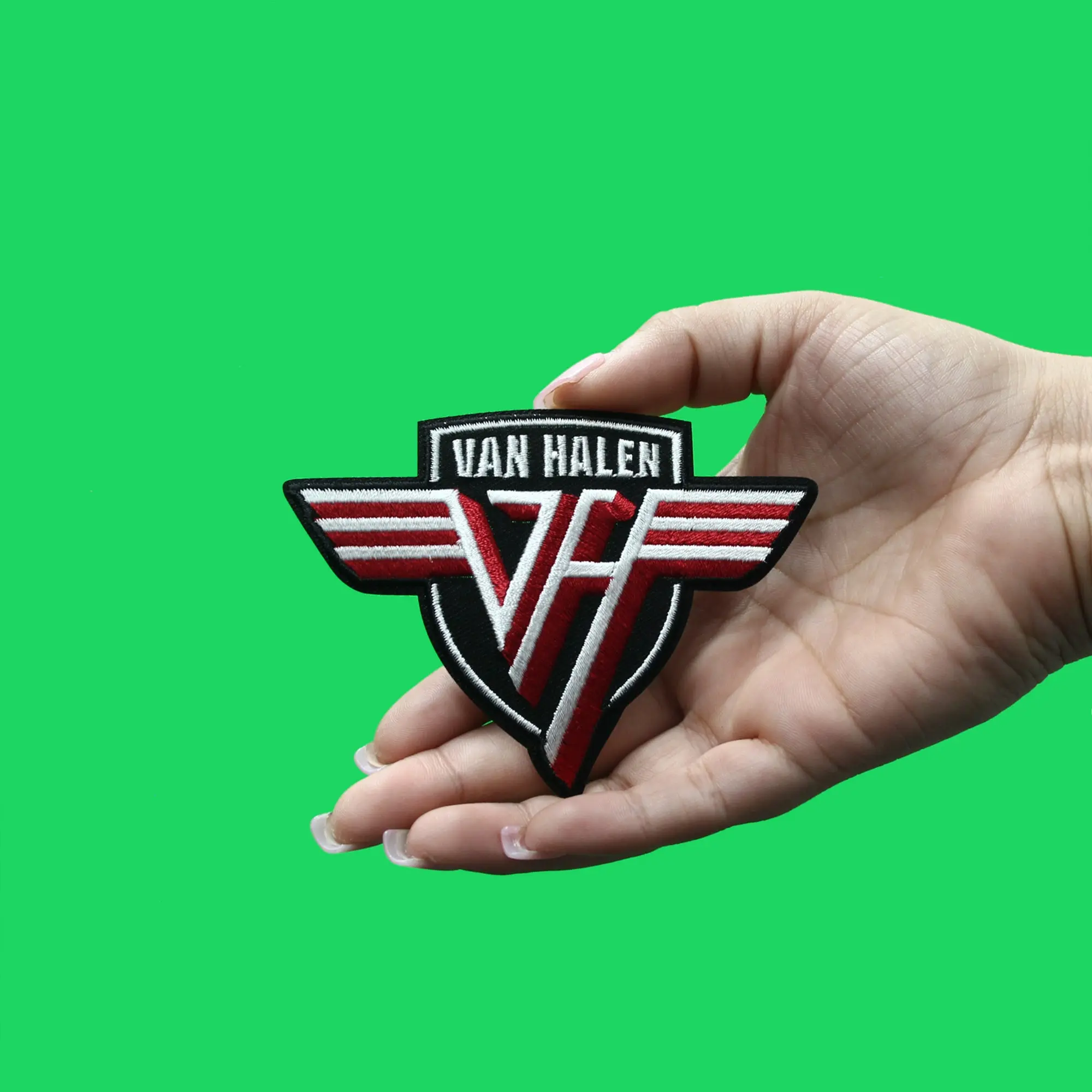 Van Halen Shield Logo Patch California Classic Rock Embroidered Iron On - Image 2