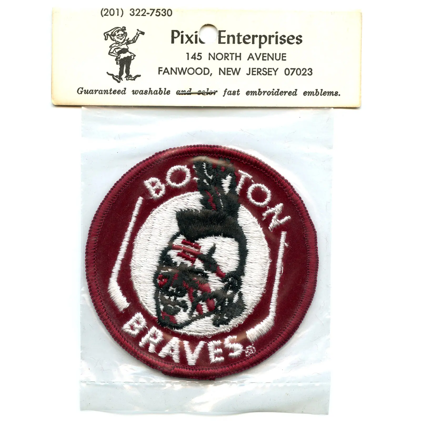 Very Rare Boston Braves NHL Baseball Vintage Round Team Logo Patch