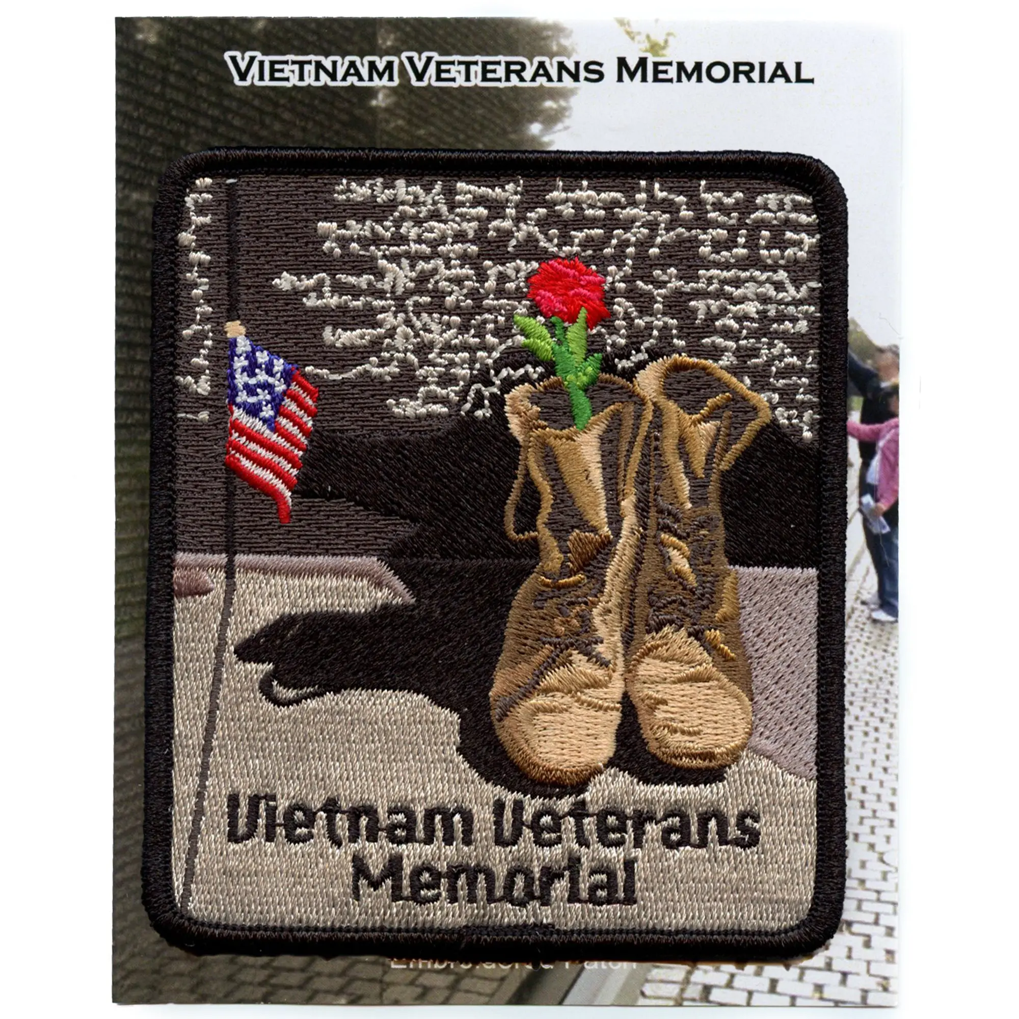 Vietnam Veterans Memorial Patch History Battle Travel Embroidered Iron On - Image 2