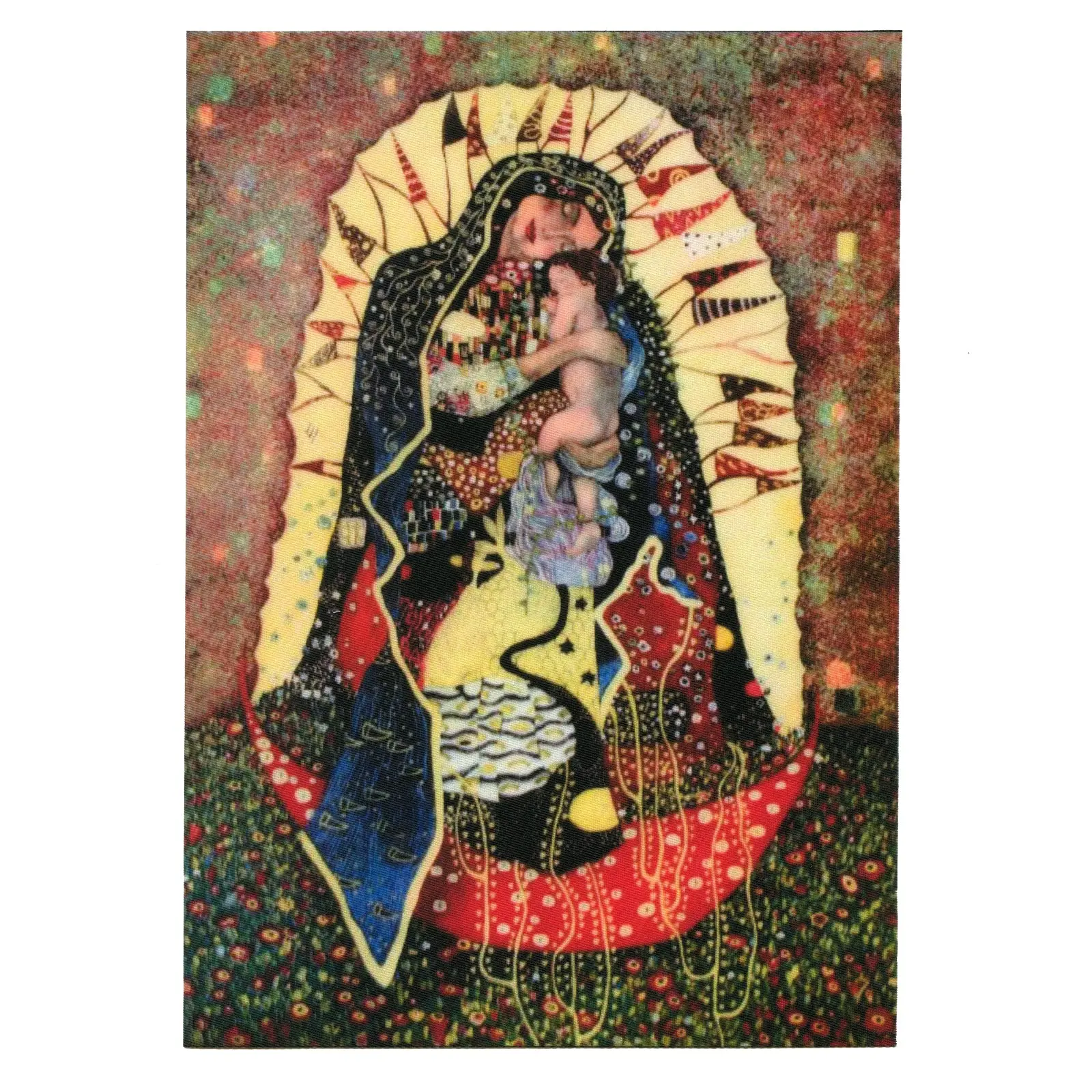 Virgin Mary With Baby Jesus Back Patch XL Iron-On FotoPatch
