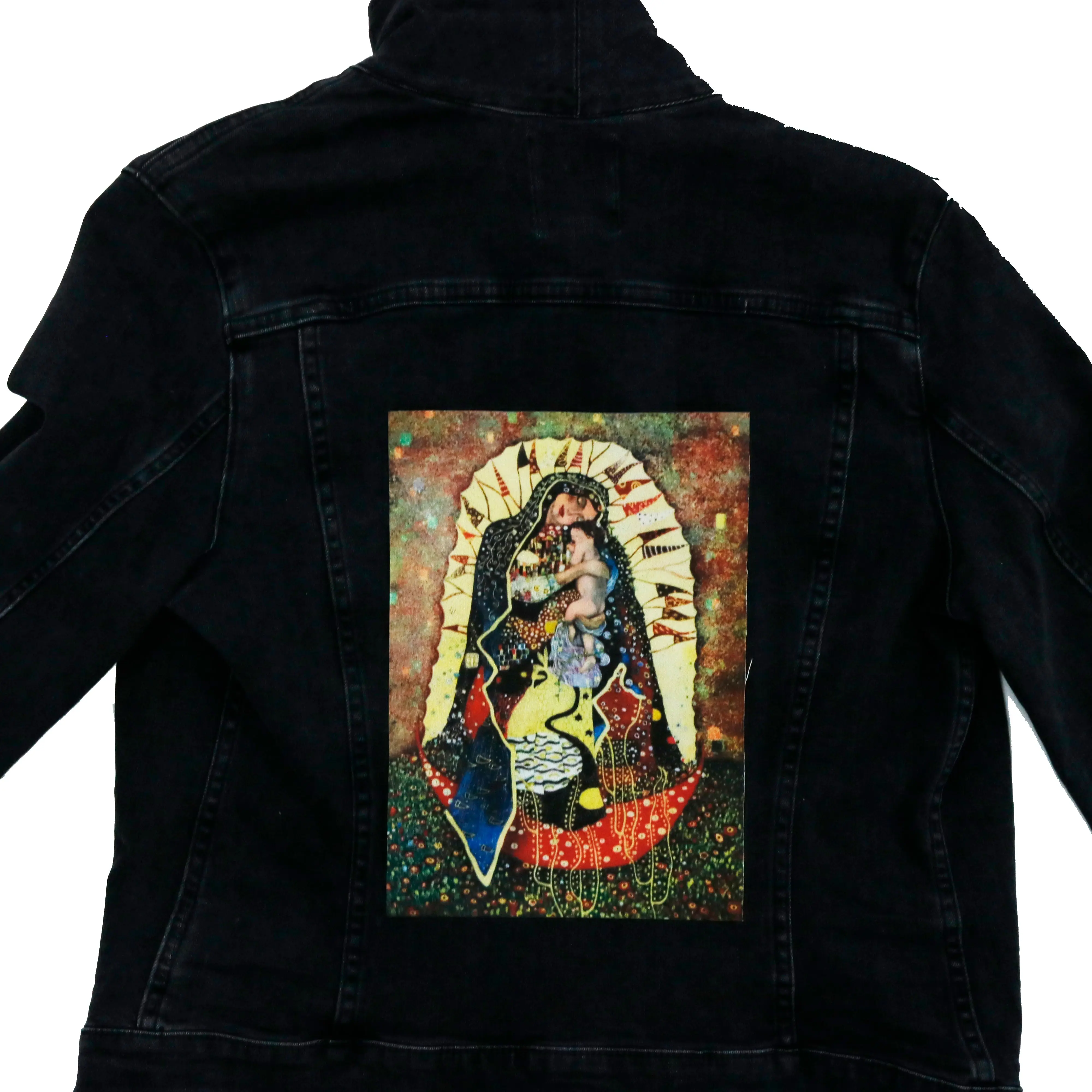 Virgin Mary With Baby Jesus Back Patch XL Iron-On FotoPatch - Image 2