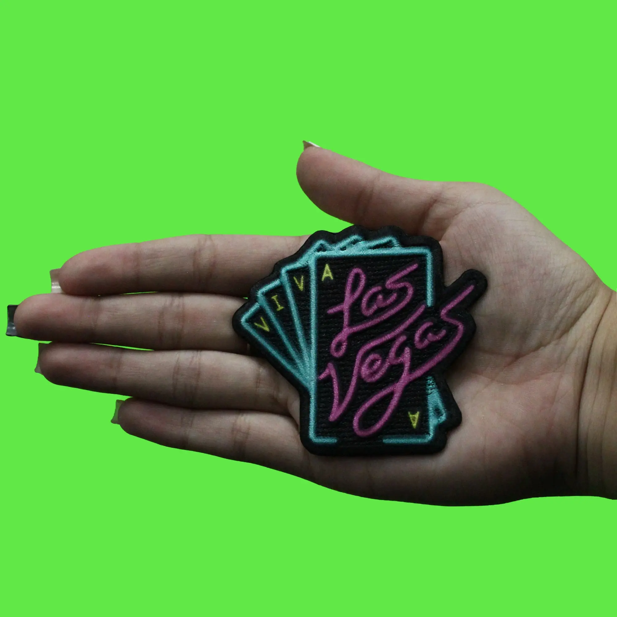 Viva Las Vegas Neon Patch Nevada Travel Destination Sublimated Iron On - Image 2
