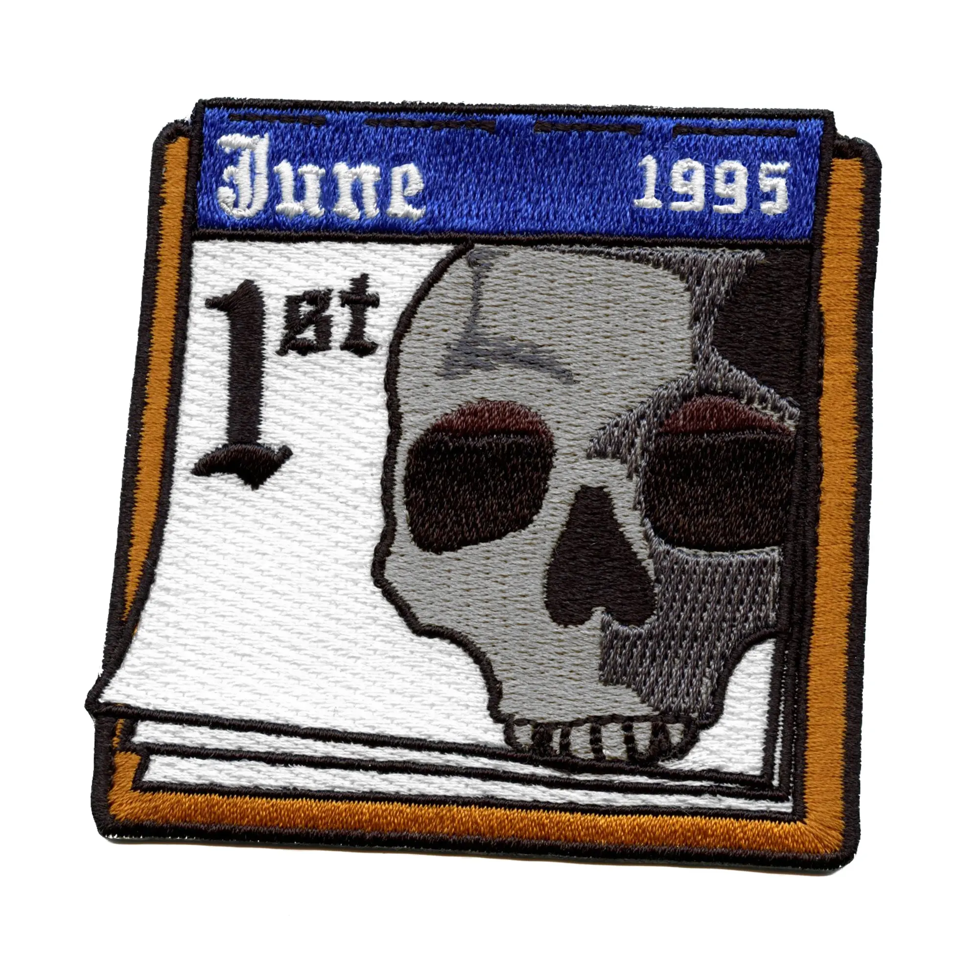 Wake Up Wake Up First Of The Month Patch Bone Bills 90s Embroidered Iron On