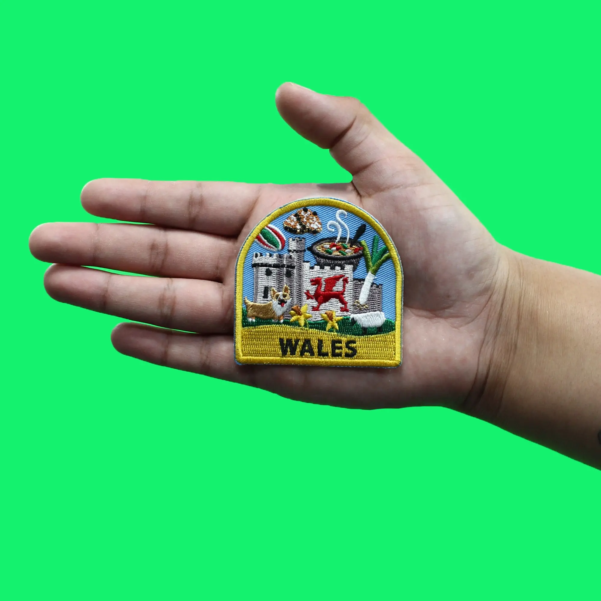 Wales World Showcase Travel Patch Souvenir Castle Vacation Embroidered Iron On - Image 2