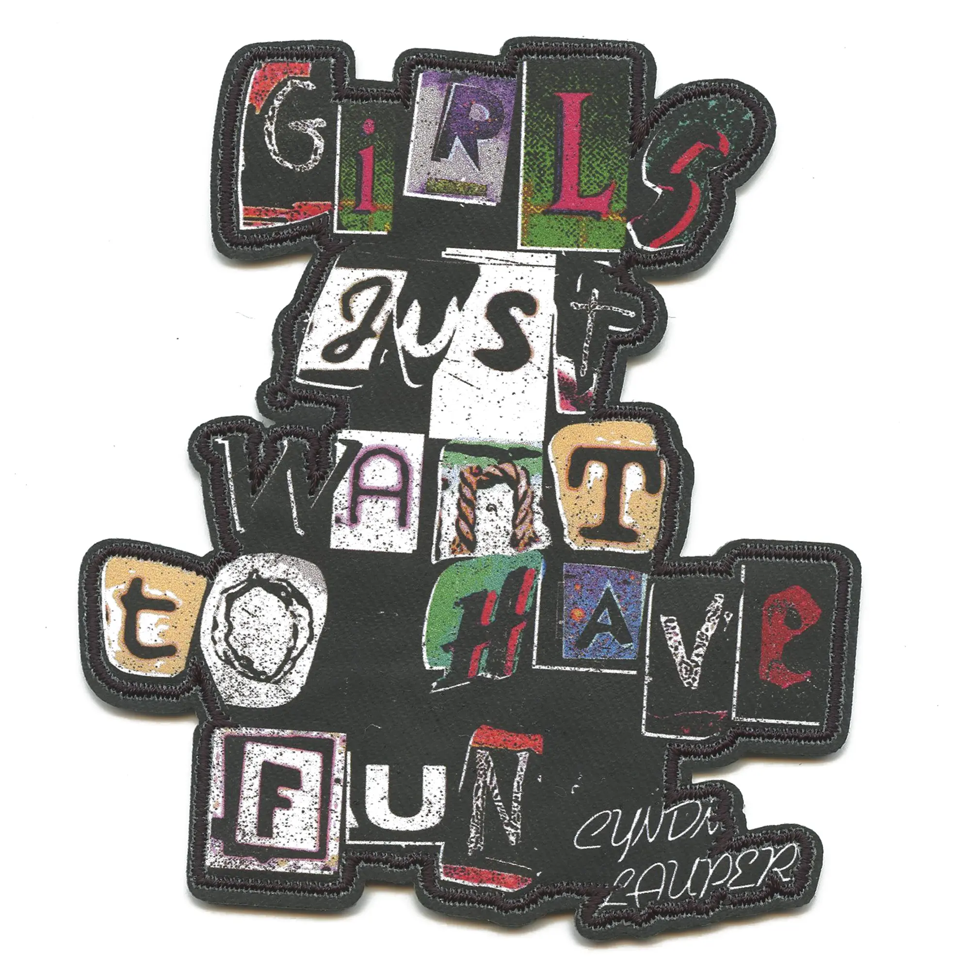 Girls Just Wanna Have Fun Patch Cyndi Lauper Artist Sublimated Iron On