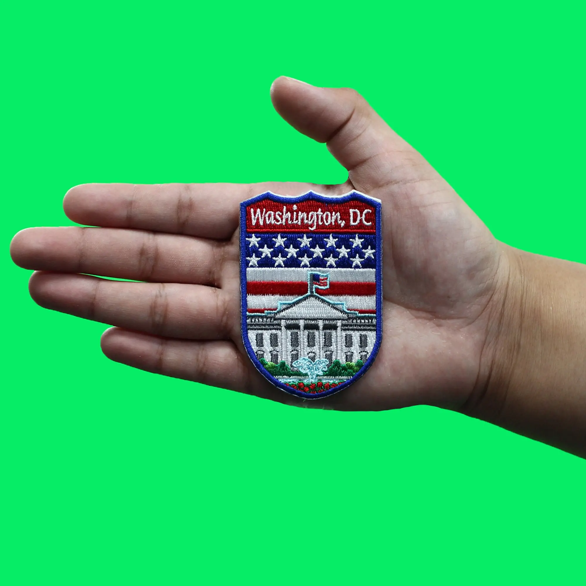 Washington D.C City Tourist Patch World Travel Badge Embroidered Iron-On - Image 2