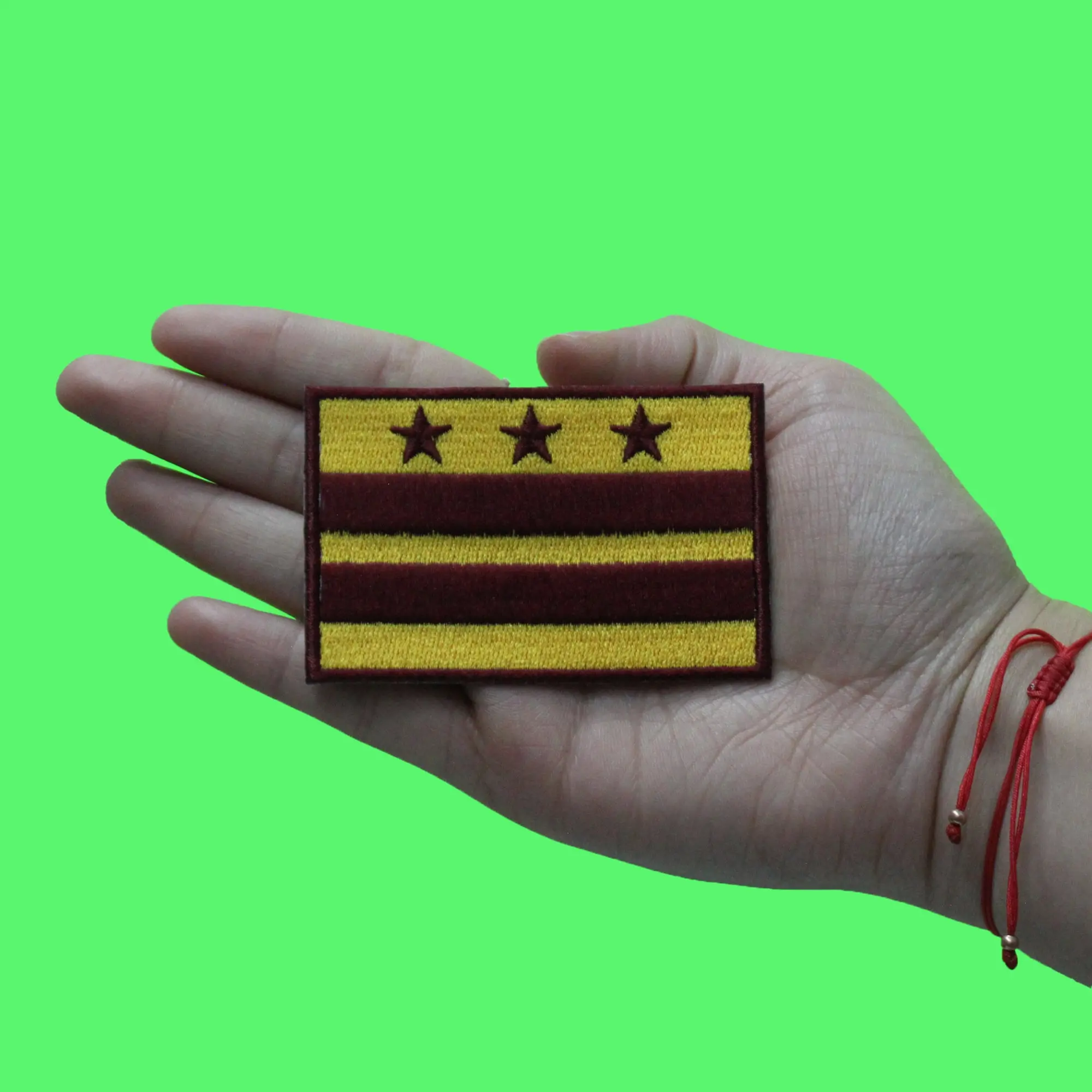 Washington D.C. Football Sleeve Patch Team Colors Flag Embroidered Iron On Patch - Image 2