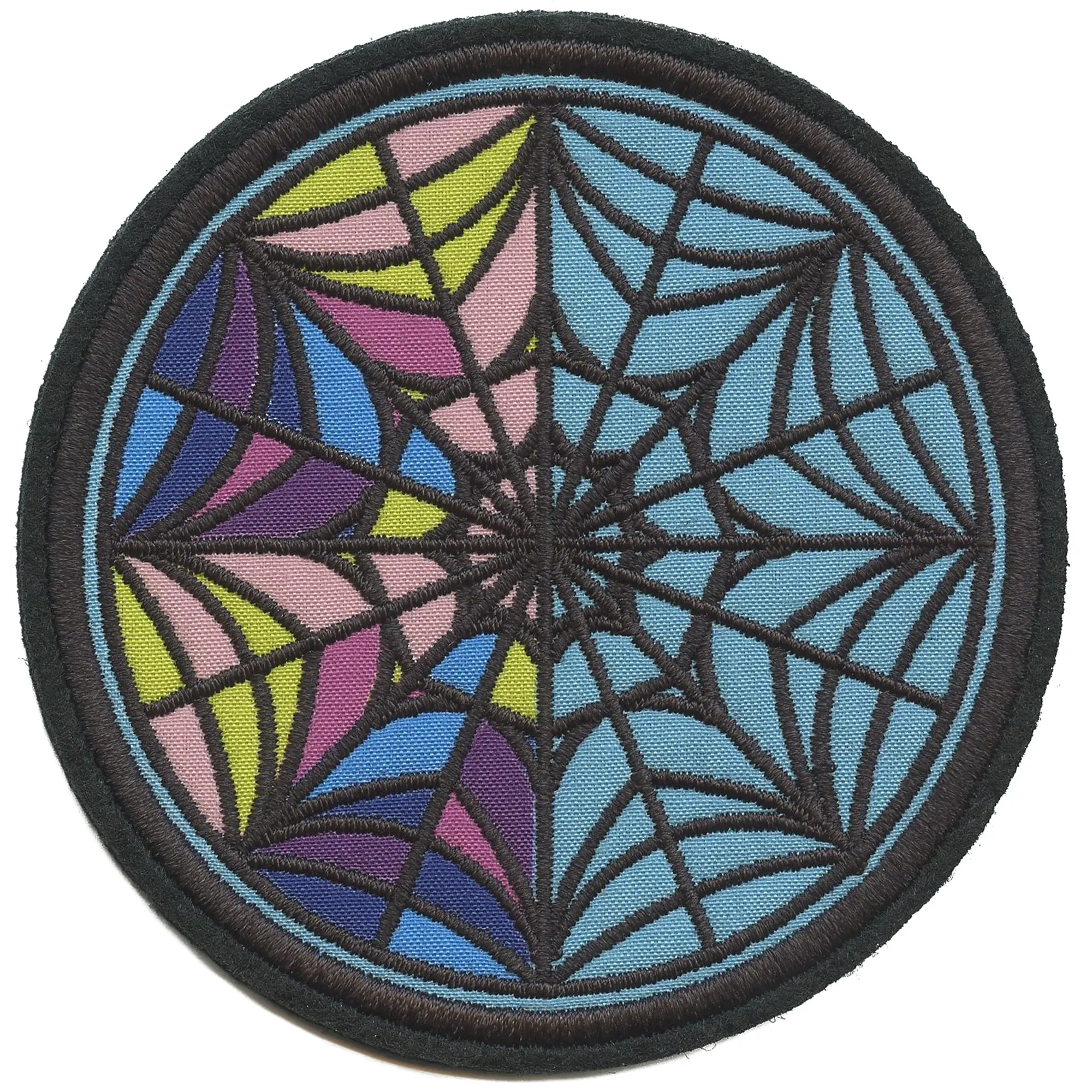 Wednesday Enid Stained Glass Patch Nevermore Academy TV Sublimated Embroidered Iron On - Image 2