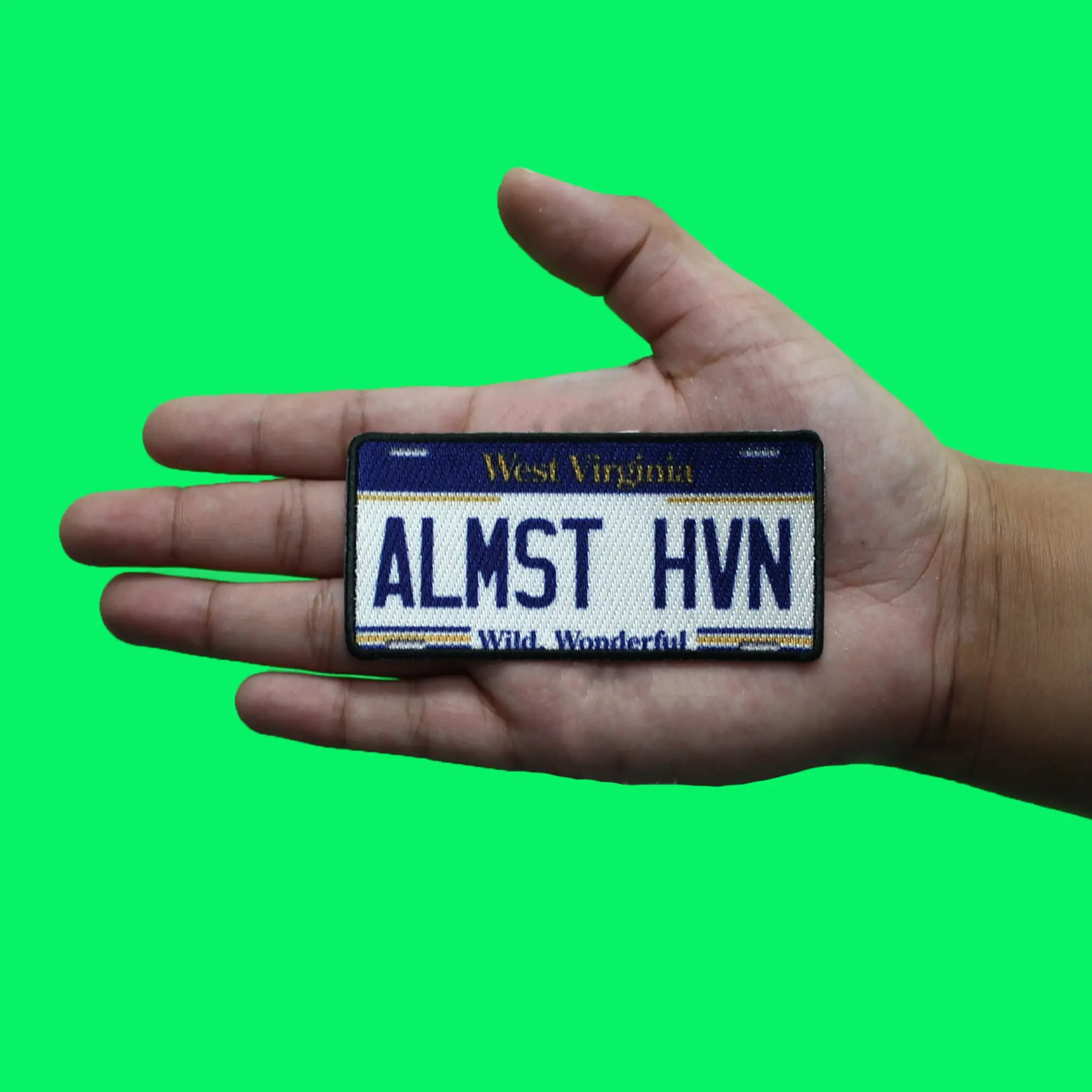 West Virginia License Plate Patch State Almost Heaven Sublimated Iron On - Image 2