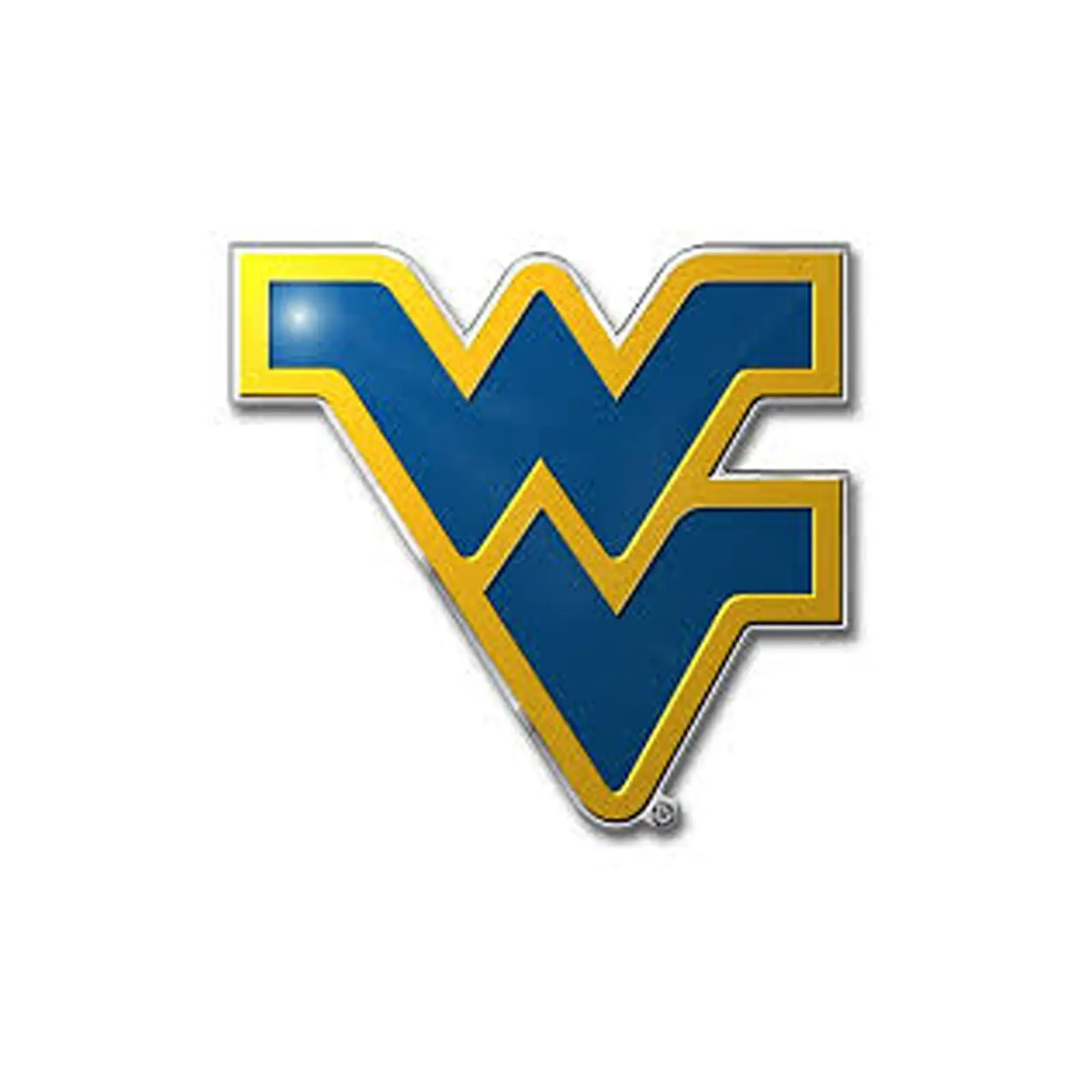 West Virginia Mountaineers Colored Aluminum Car Auto Emblem