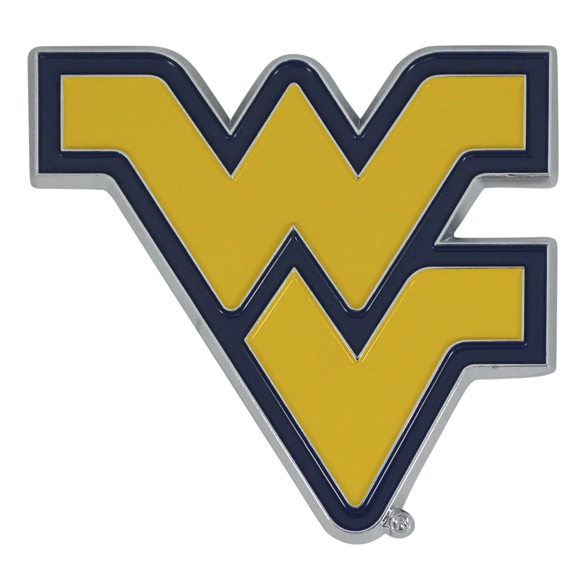 West Virginia Mountaineers Solid Metal Color Emblem