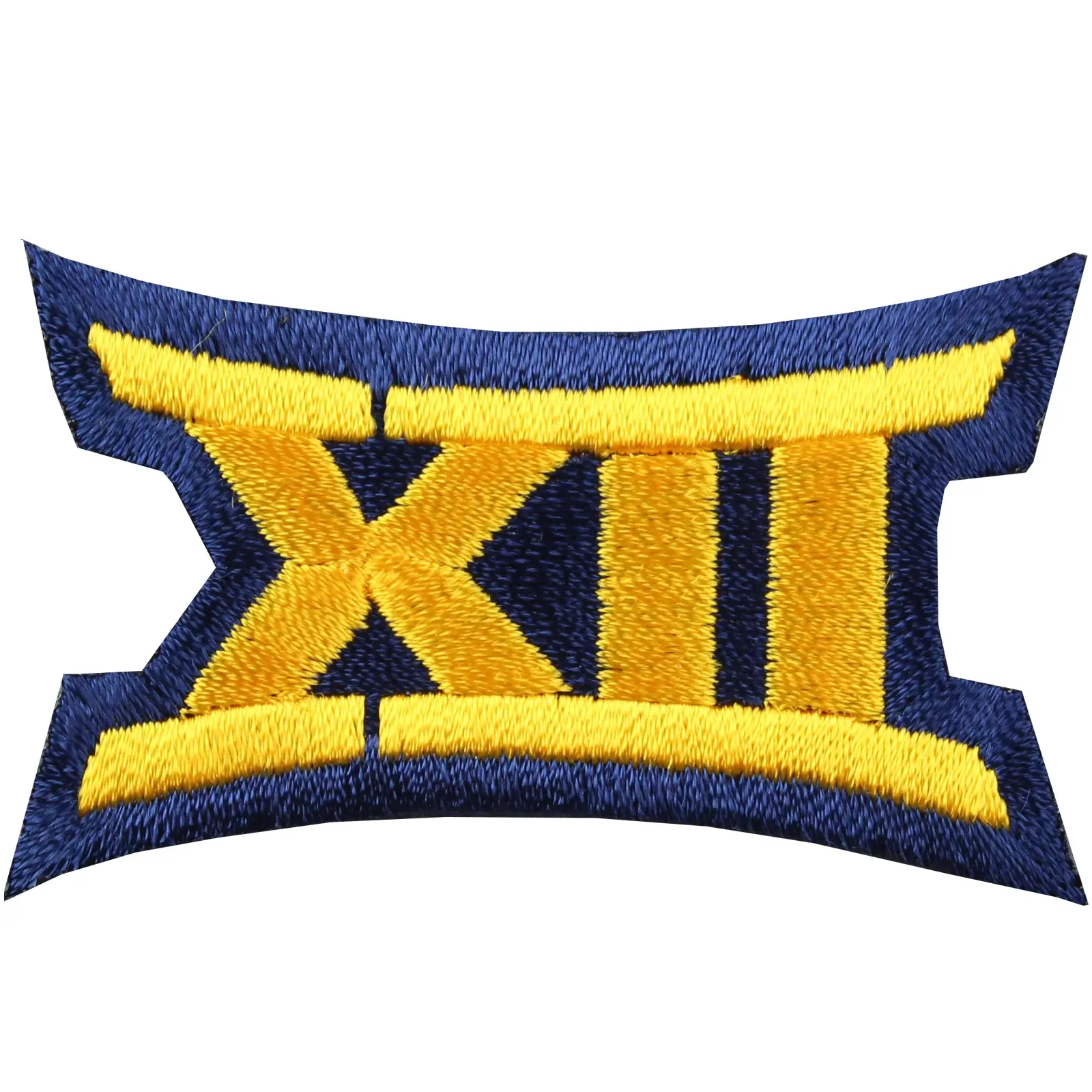 West Virginia University Big 12 XII Conference Yellow-Gold Blue Jersey Uniform Patch