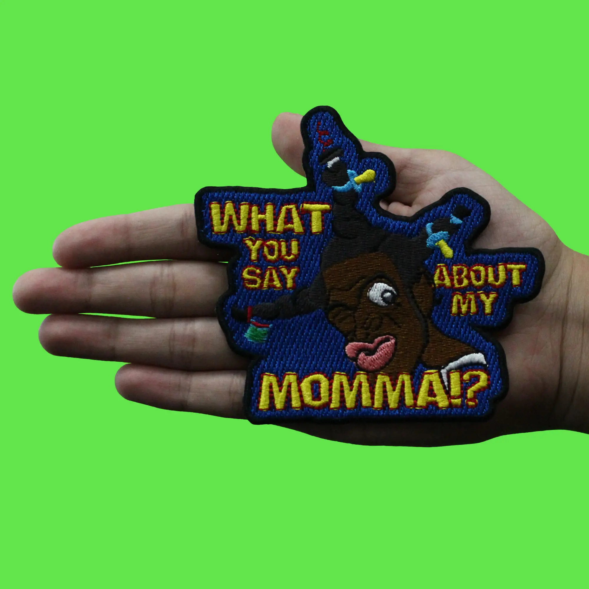 What You Say About My Momma? Patch Comedy Movie Embroidered Iron On - Image 2