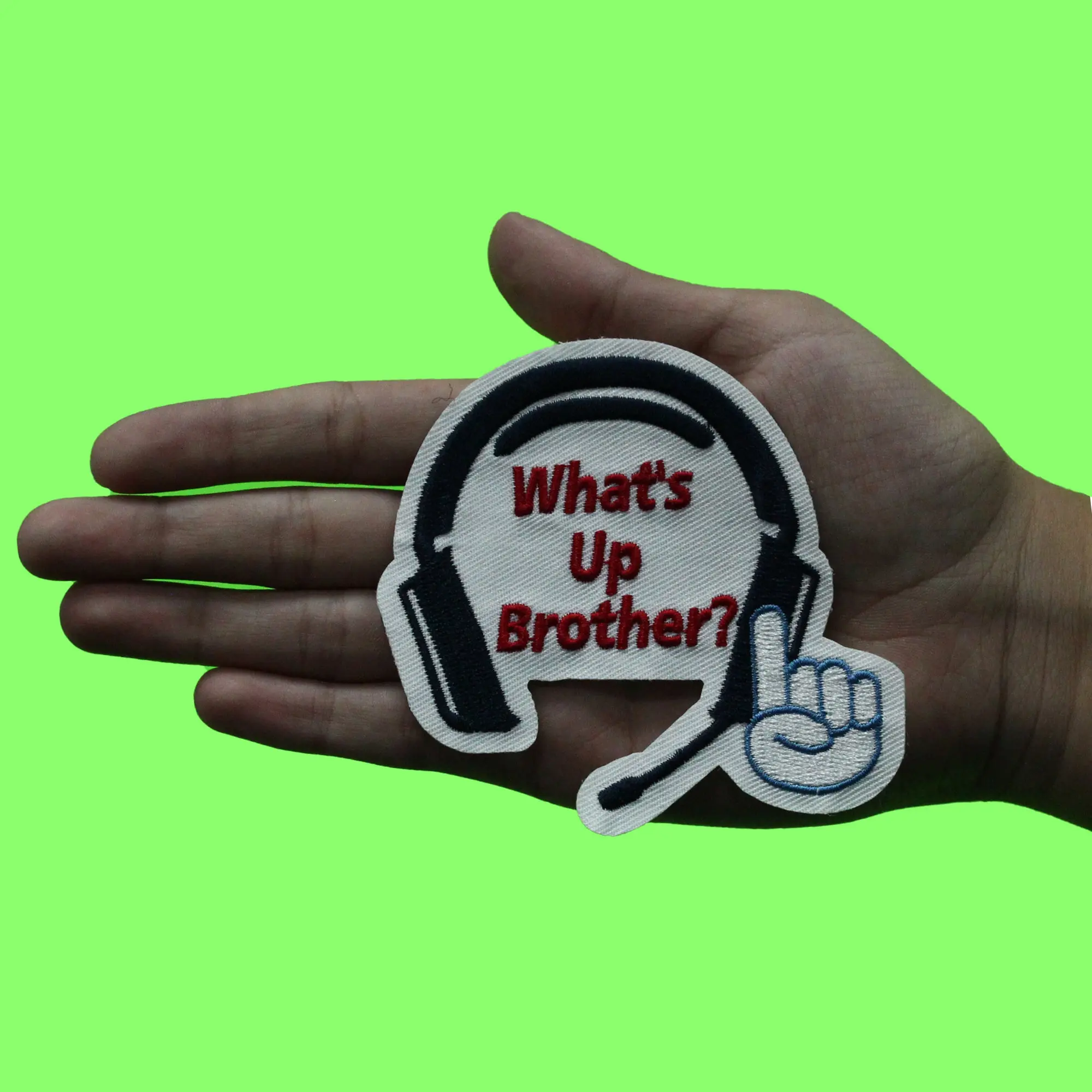 What's Up Brother? Patch Houston Gamer Streamer Football Embroidered Iron On - Image 2