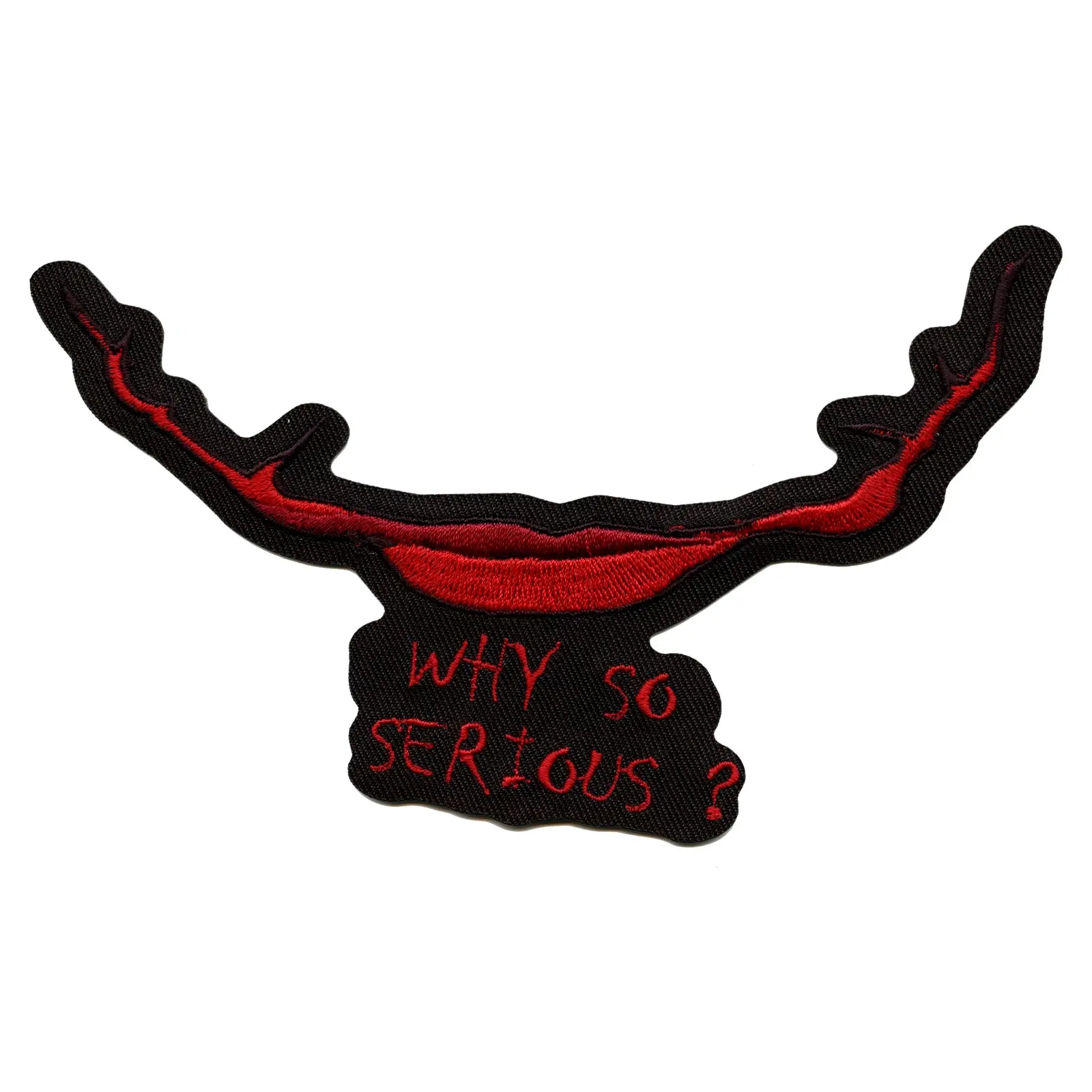 Scarred Creepy Grin Face Mask Embroidered Iron On Patch