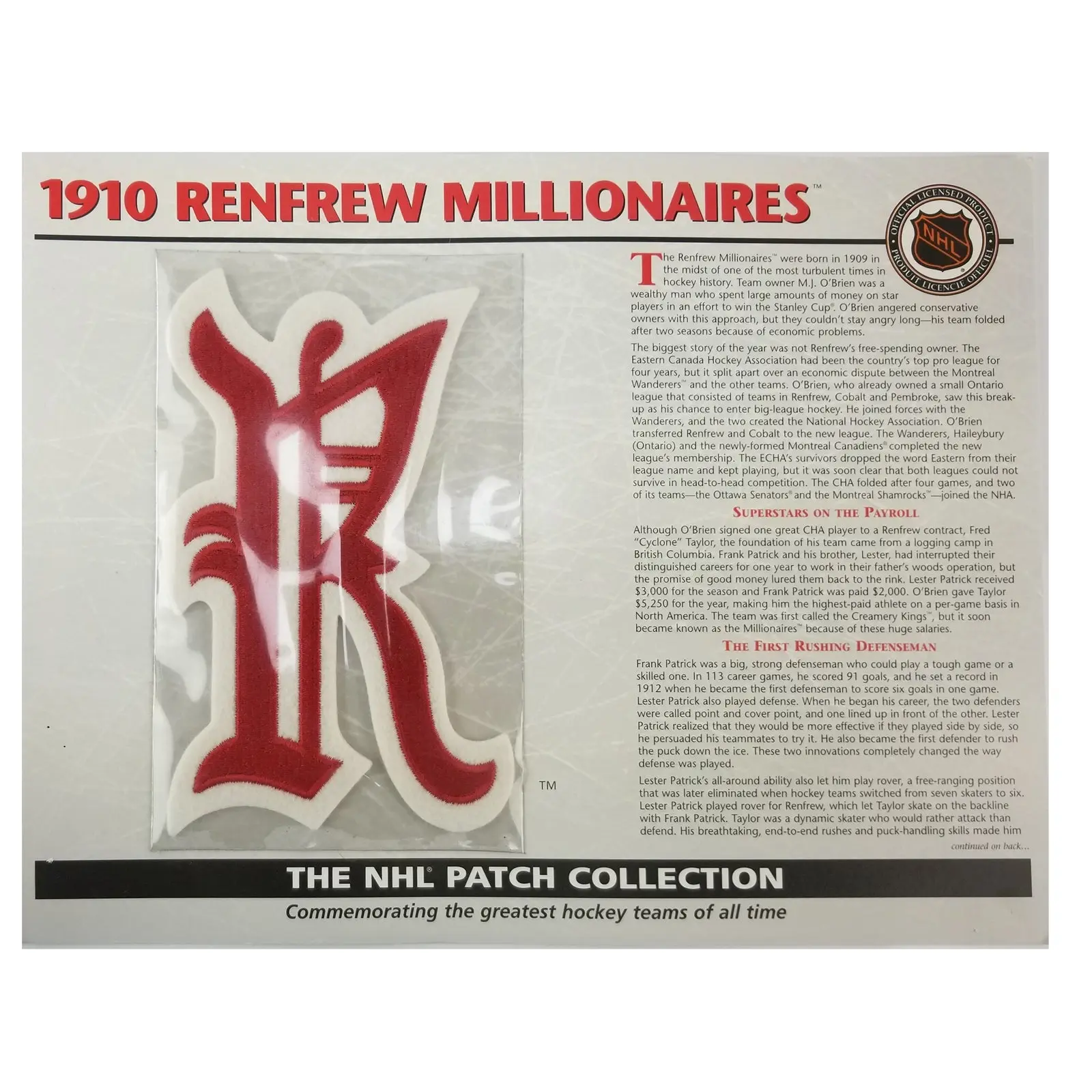 Willabee & Ward NHL Patch Collection Greatest Teams Of All Time With Stat Card - Image 14