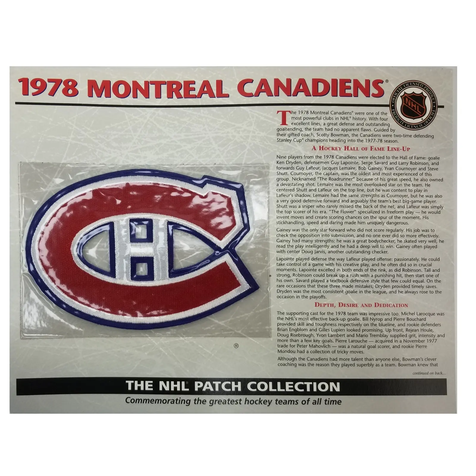 Willabee & Ward NHL Patch Collection Greatest Teams Of All Time With Stat Card - Image 5