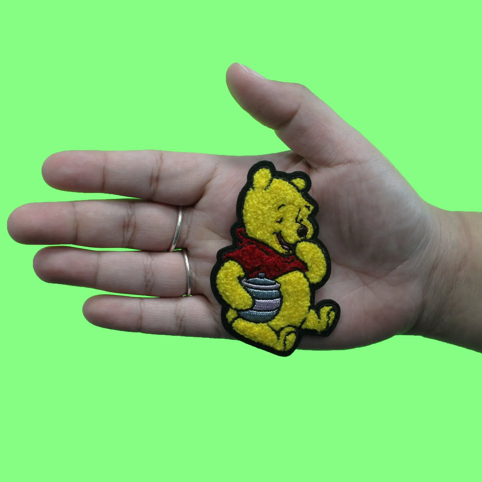 Winnie The Pooh Eating Honey Patch Disney Kids Chenille Iron On - Image 3