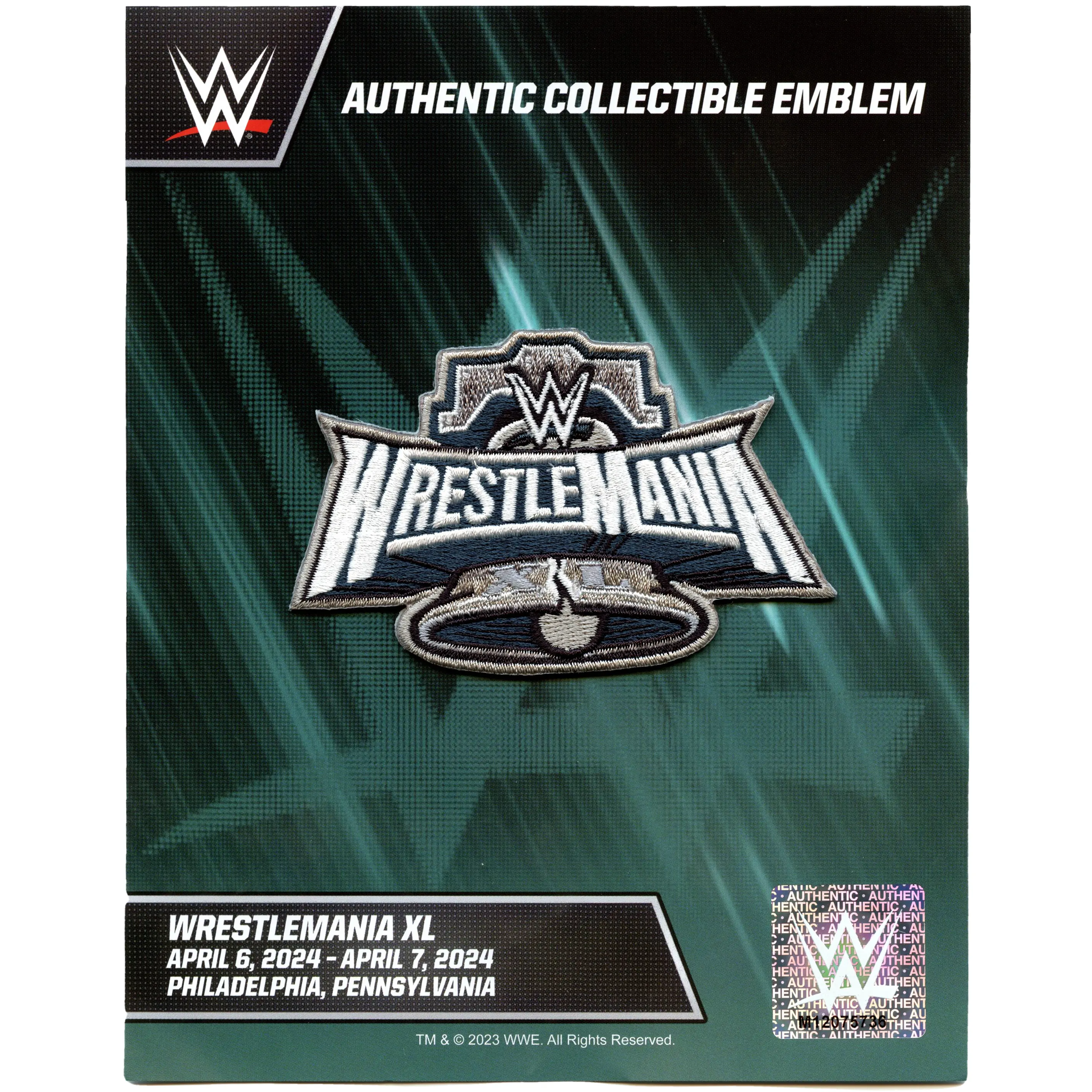 WWE WrestleMania 40 XL Patch Embroidered Iron On - Image 2