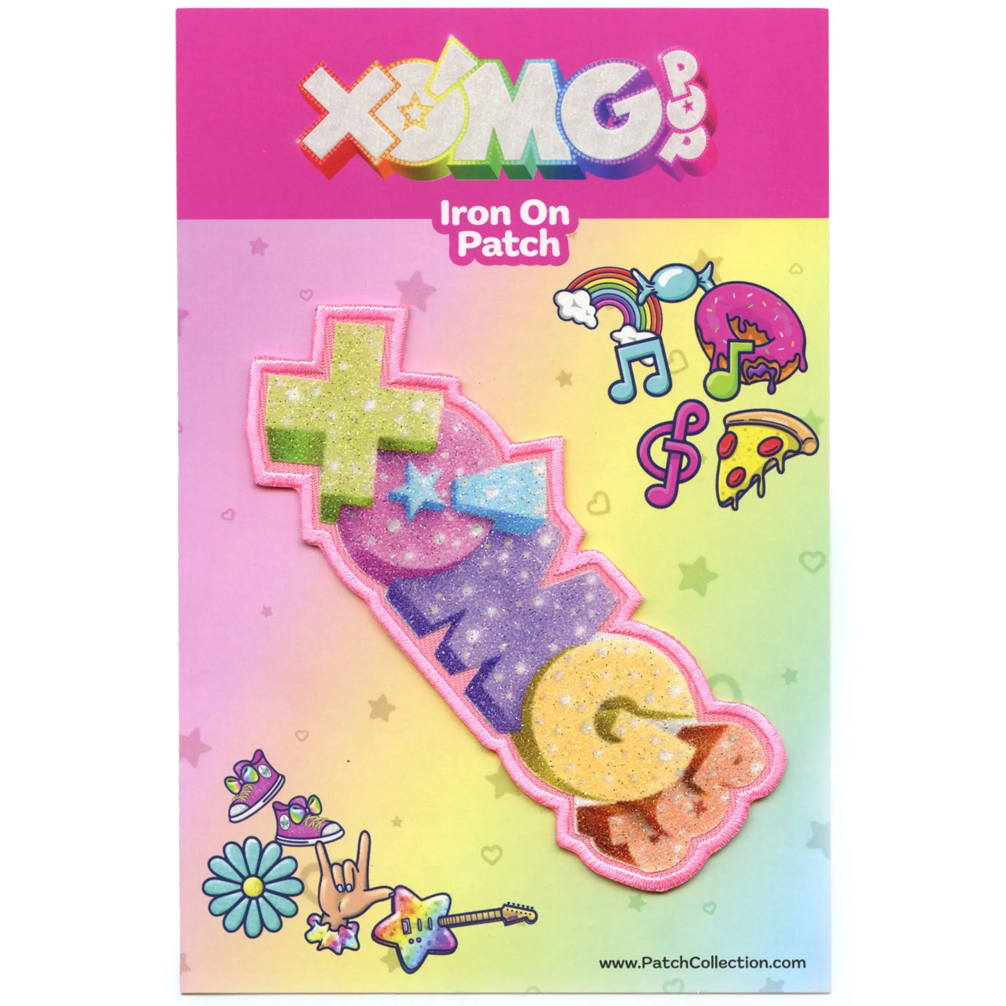 XOMG Pop Secondary Logo Patch Pink Dance Girls Applique Iron On - Image 2