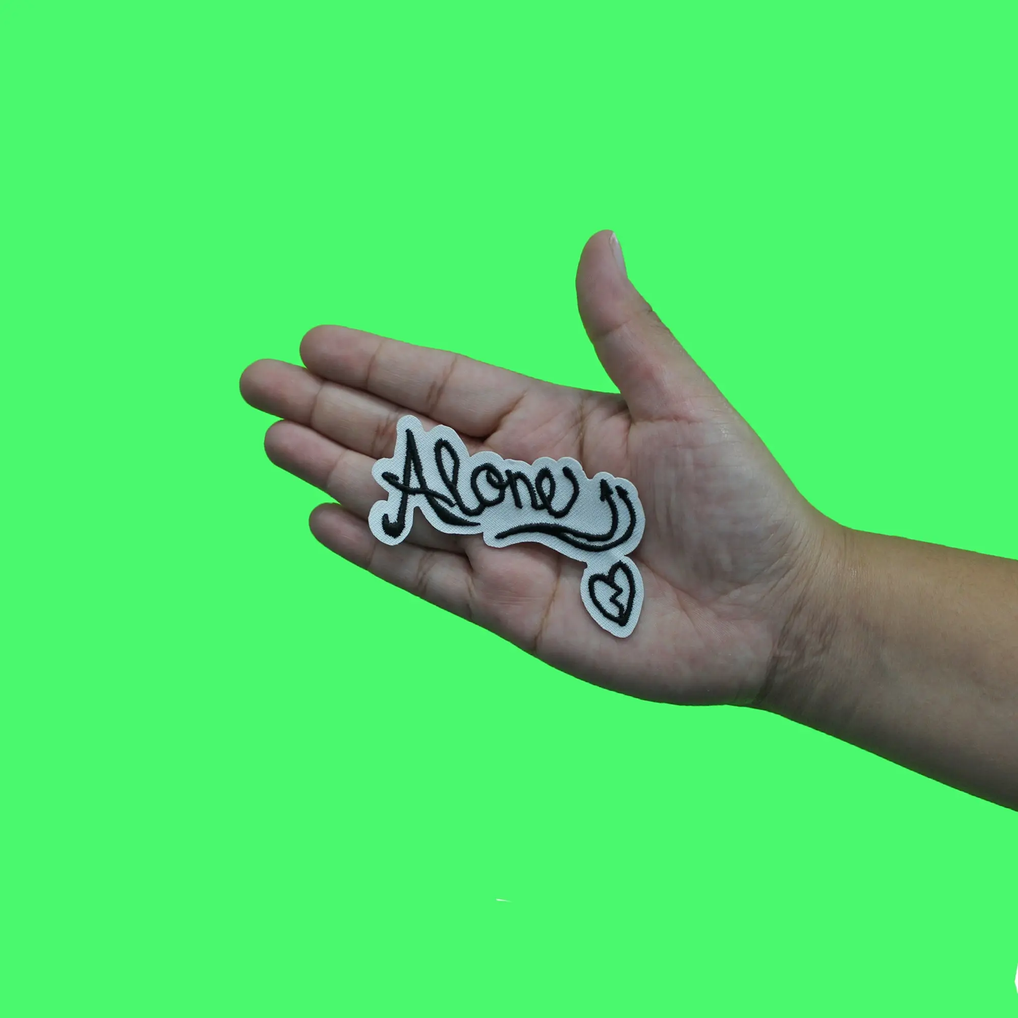 Alone Broken Heart Patch Rapper Face Tattoo Embroidered Iron On - Image 2