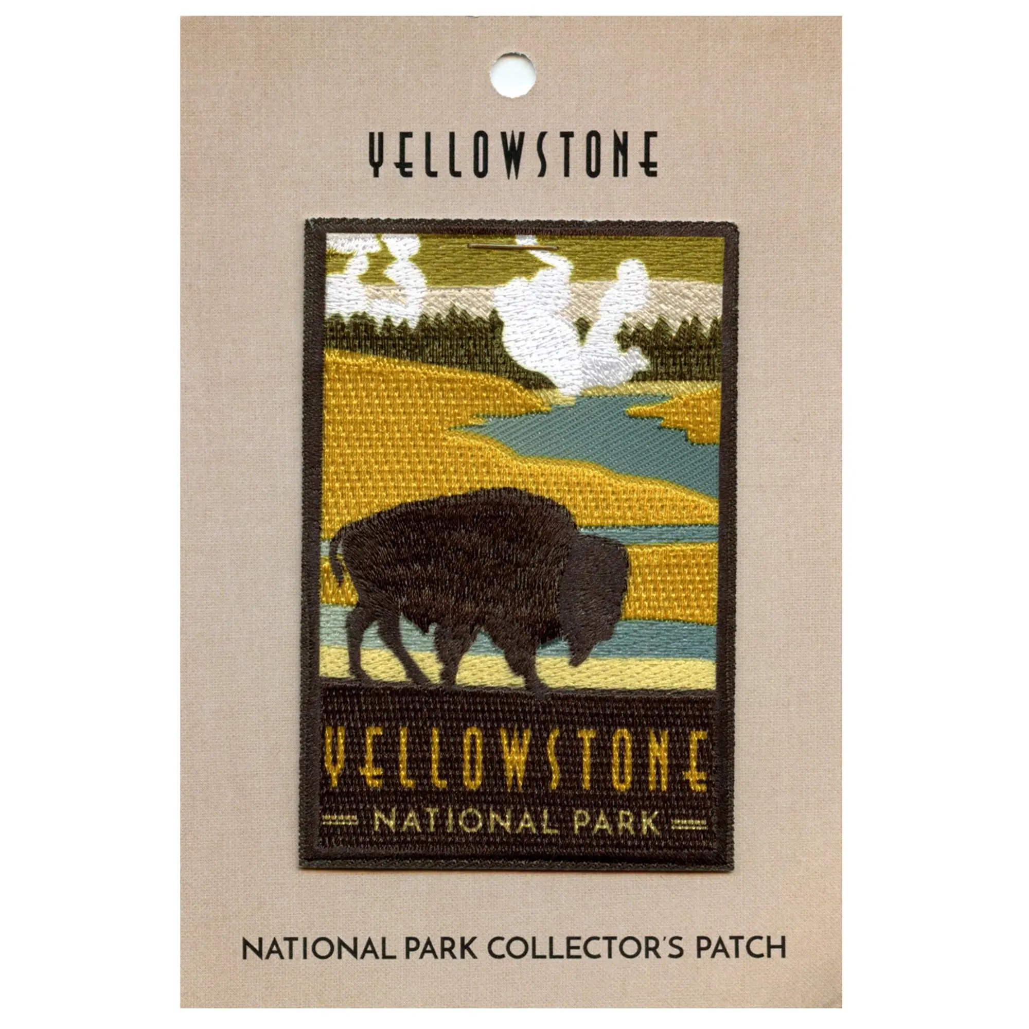 Yellowstone National Park Patch Travel Wyoming Buffalo Sublimated Iron On - Image 2
