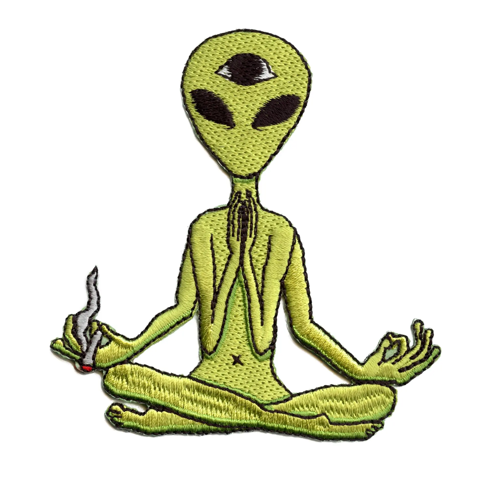Zen Alien Patch Joint In Hand Embroidered Iron On